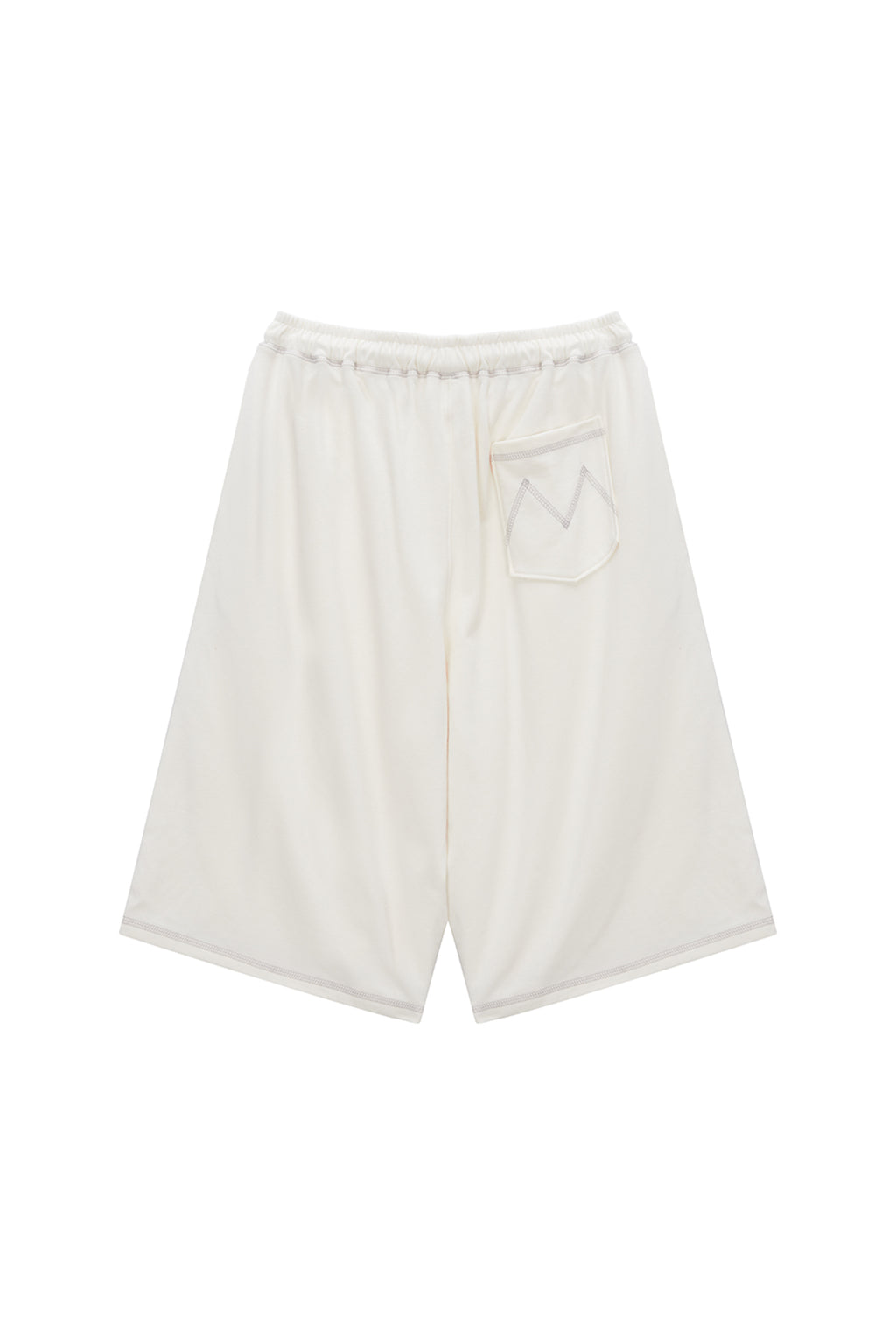 Matin Kim - Stitch Label Half Sweatshorts (Ivory) product image 5 | TRAB K-Fashion Australia