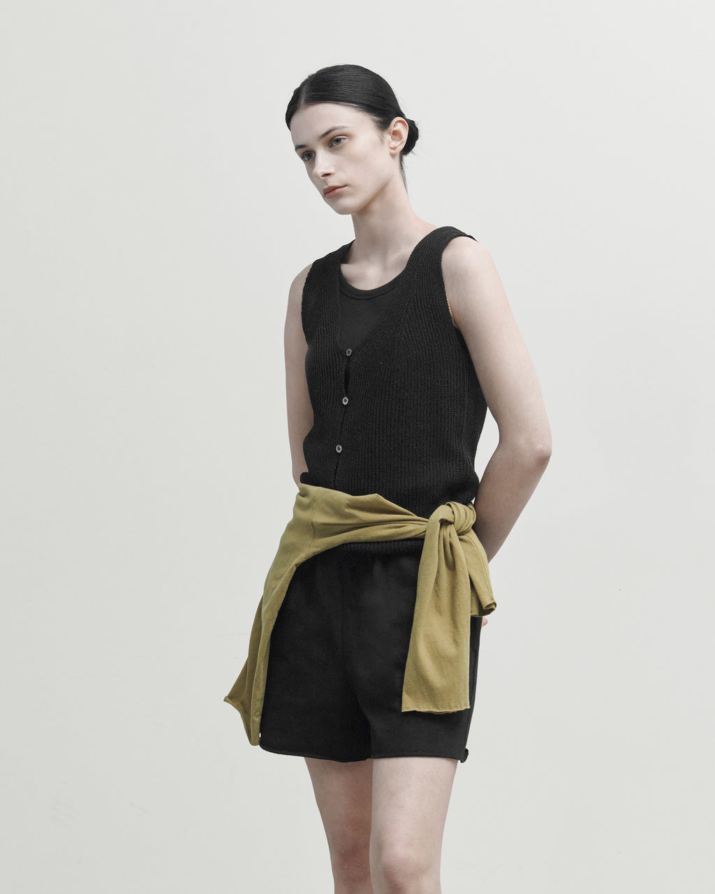 Brownyard - Paper Cotton Knit Vest (Black) product image 2 | TRAB K-Fashion Australia