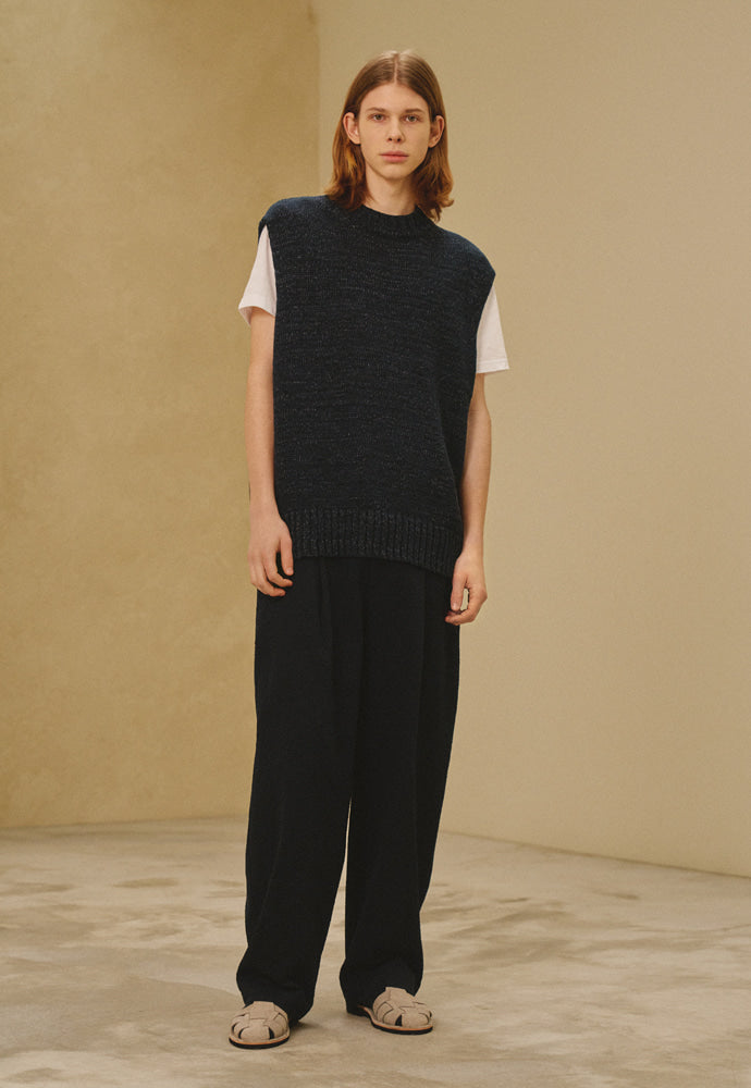 Art if acts - Tape Knit Vest (Dark Navy) product image 3 | TRAB K-Fashion Australia
