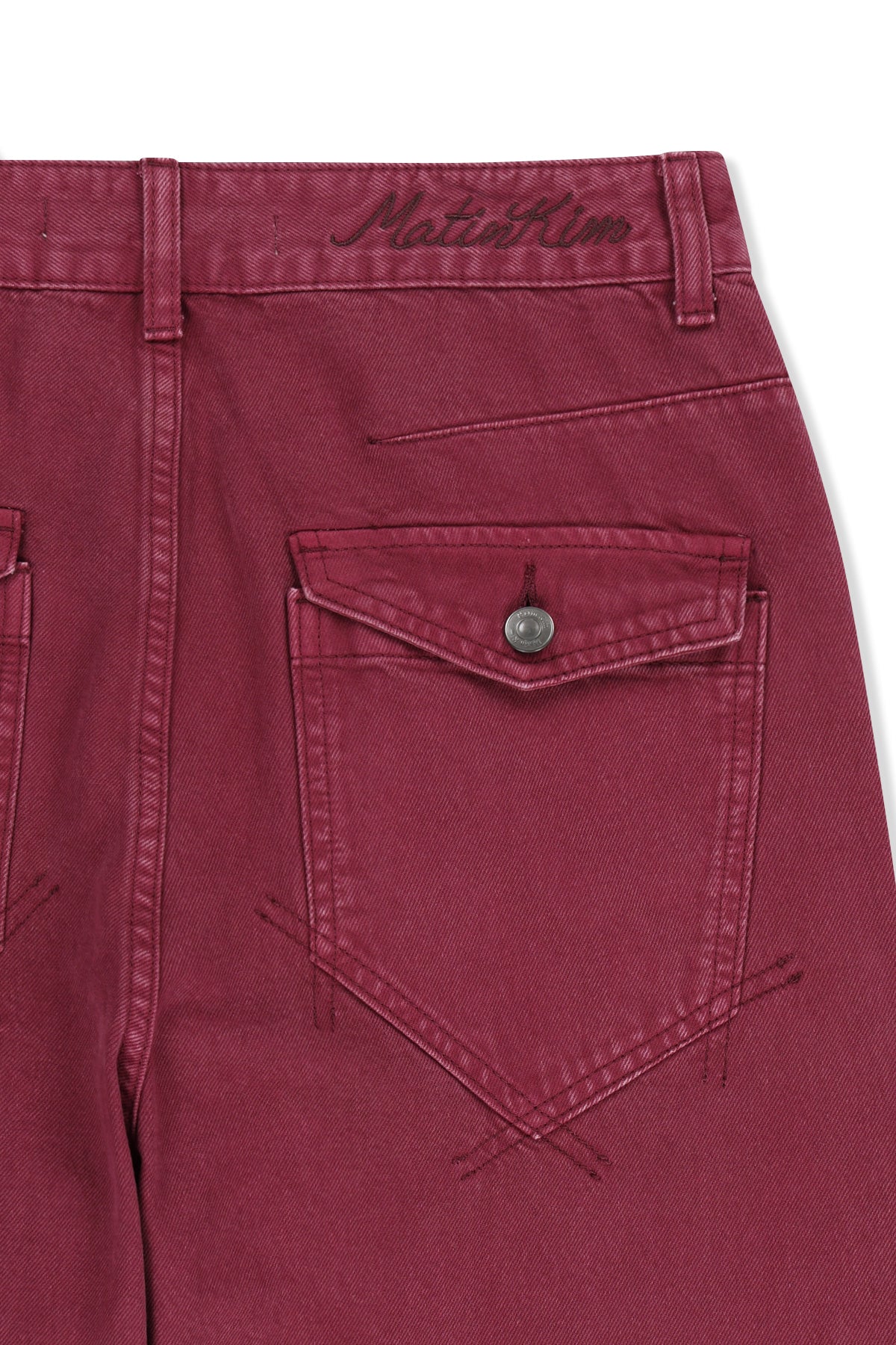 Matin Kim - Matin Waist Logo Wide Denim Pants (Purple) product image 5 | TRAB K-Fashion Australia