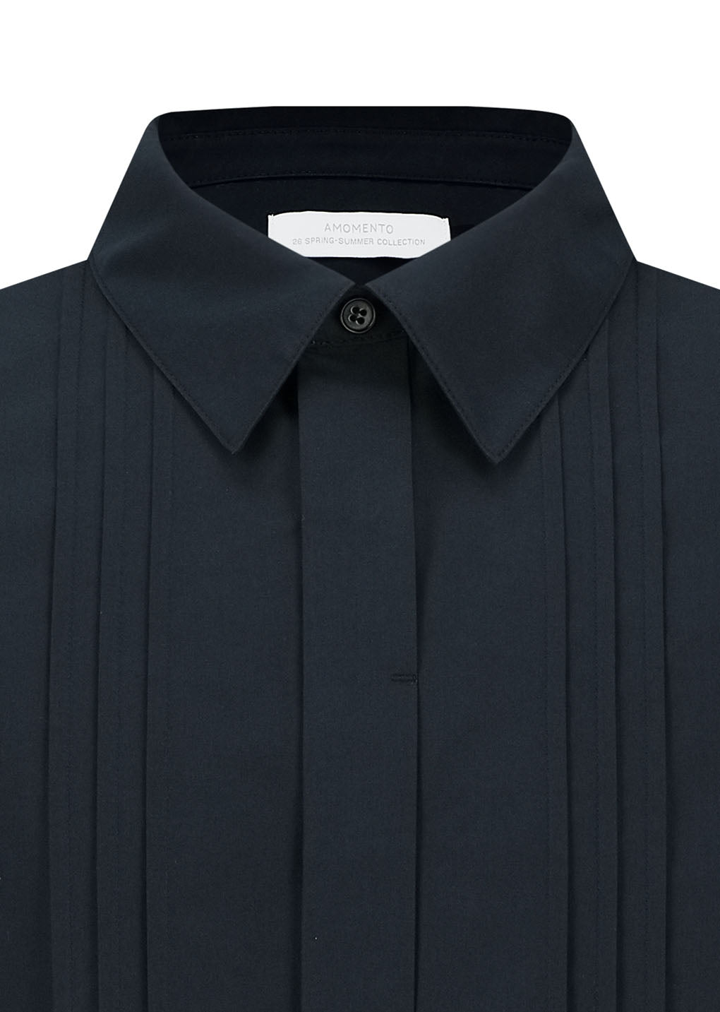 Amomento - Pleated Shirt (Navy) product image 7 | TRAB K-Fashion Australia
