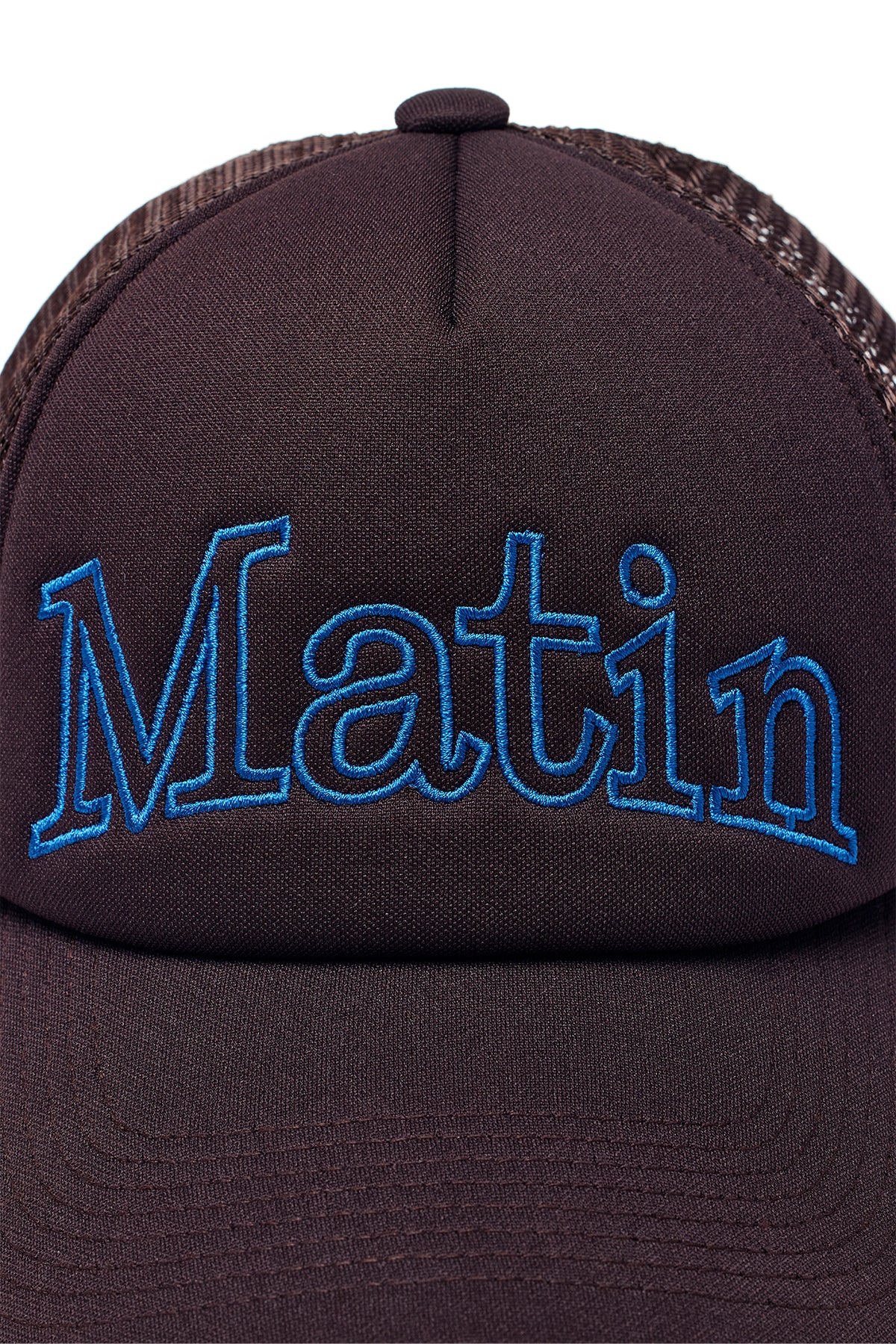 Matin Kim - Matin Mesh Trucker Ball Cap (Brown) product image 4 | TRAB K-Fashion Australia