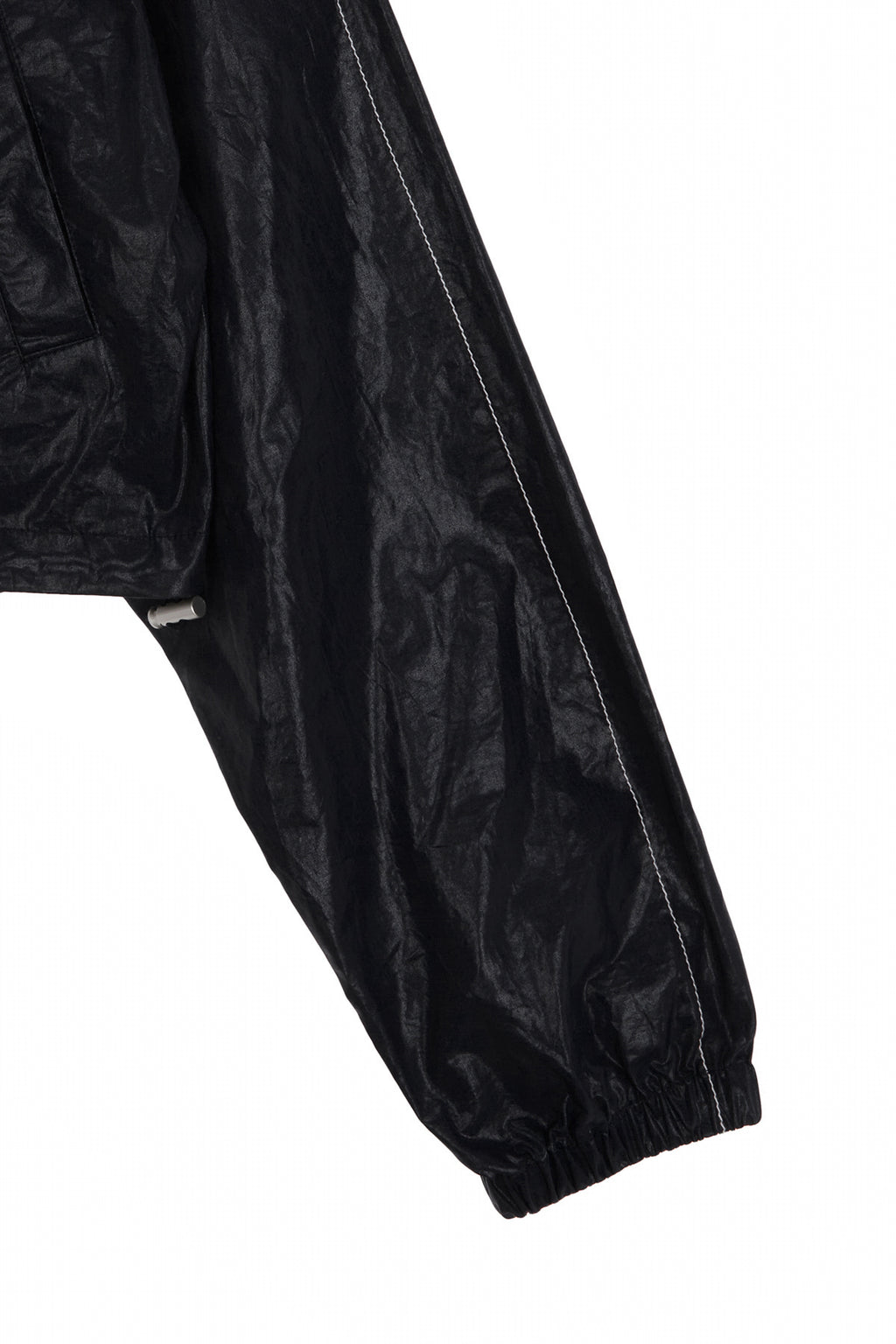 Matin Kim - Matin Crop Hoody Coating Jumper (Black) product image 4 | TRAB K-Fashion Australia