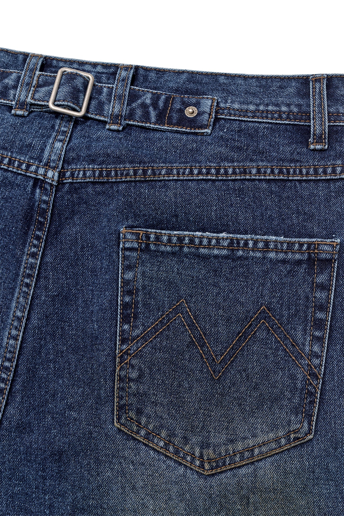 Matin Kim - Destroyed Vintage Wide Denim Pants (Blue) product image 6 | TRAB K-Fashion Australia