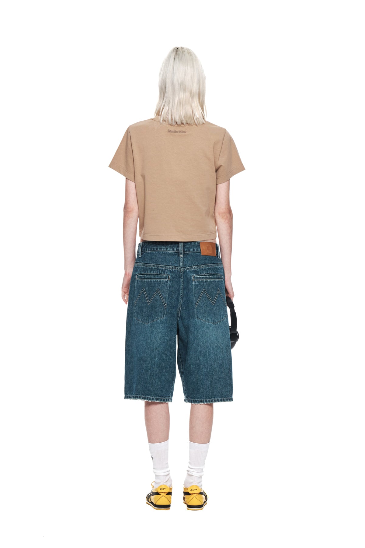 Matin Kim - Keyword Lettering Crop Top (Beige) product image 7 | TRAB K-Fashion Australia