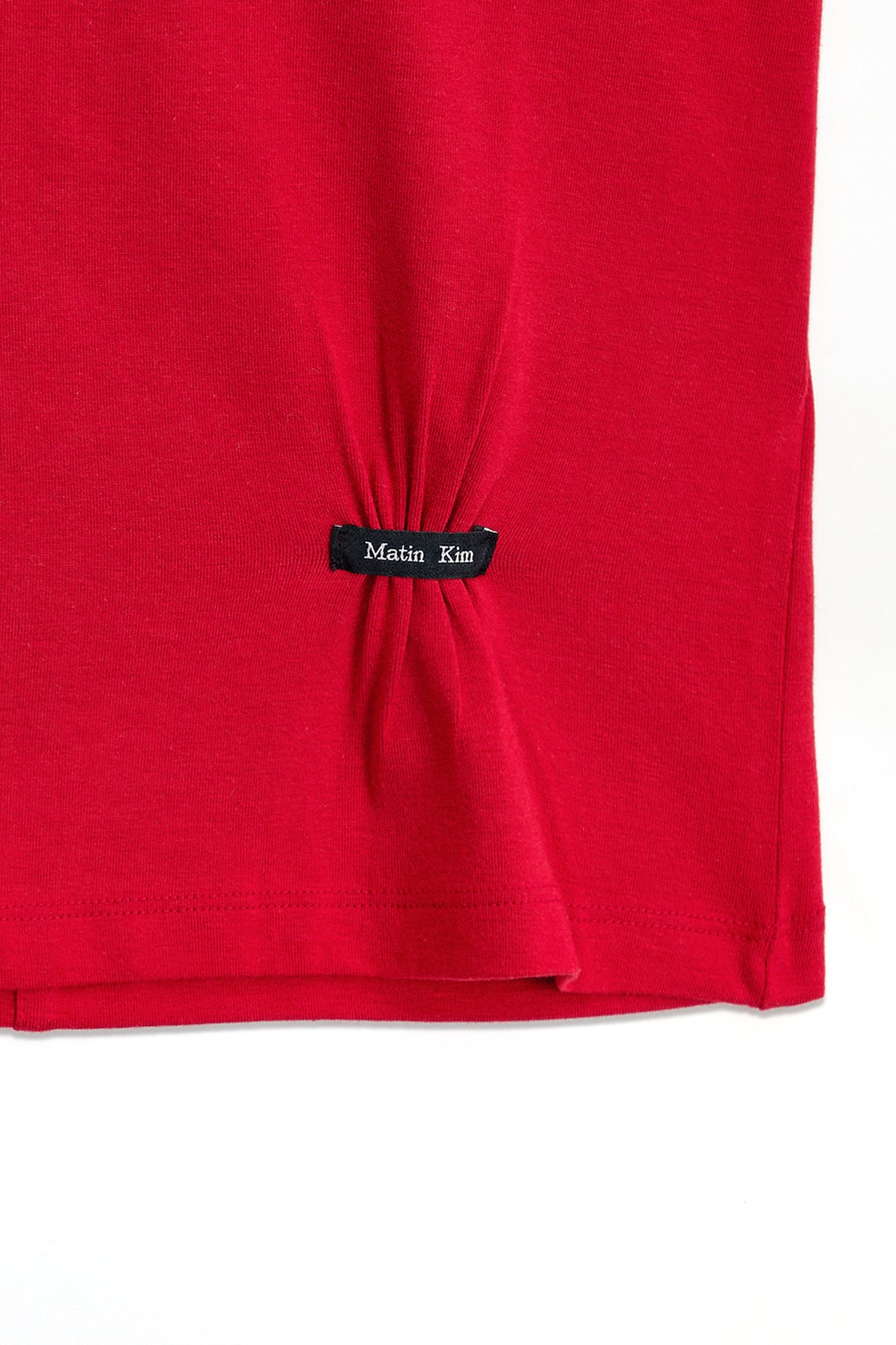 Matin Kim - Mini Label Shirring Top (Red) product image 4 | TRAB K-Fashion Australia