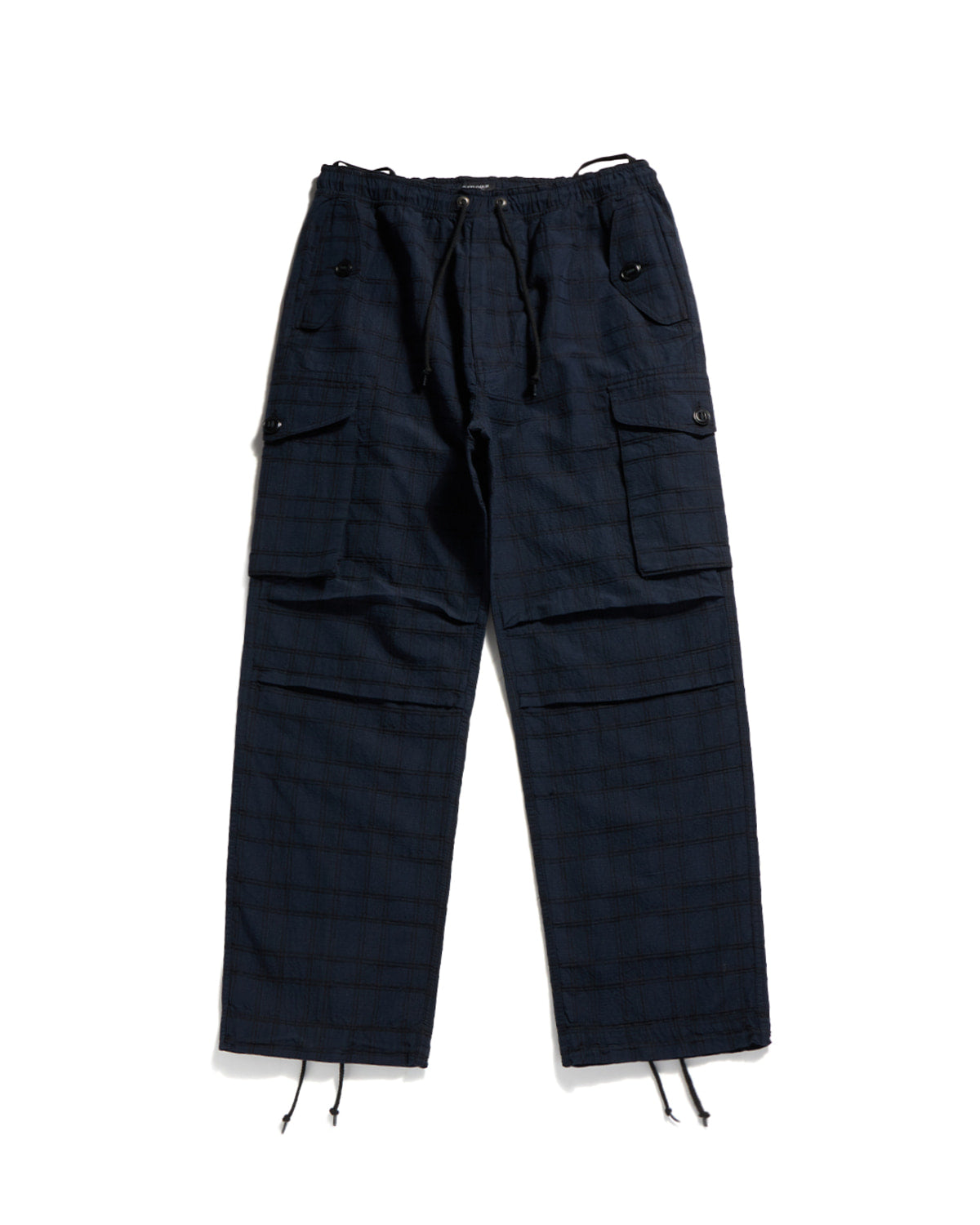 Eastlogue - Combat Easy Pants (Navy Linen Check) product image 1 | TRAB K-Fashion Australia