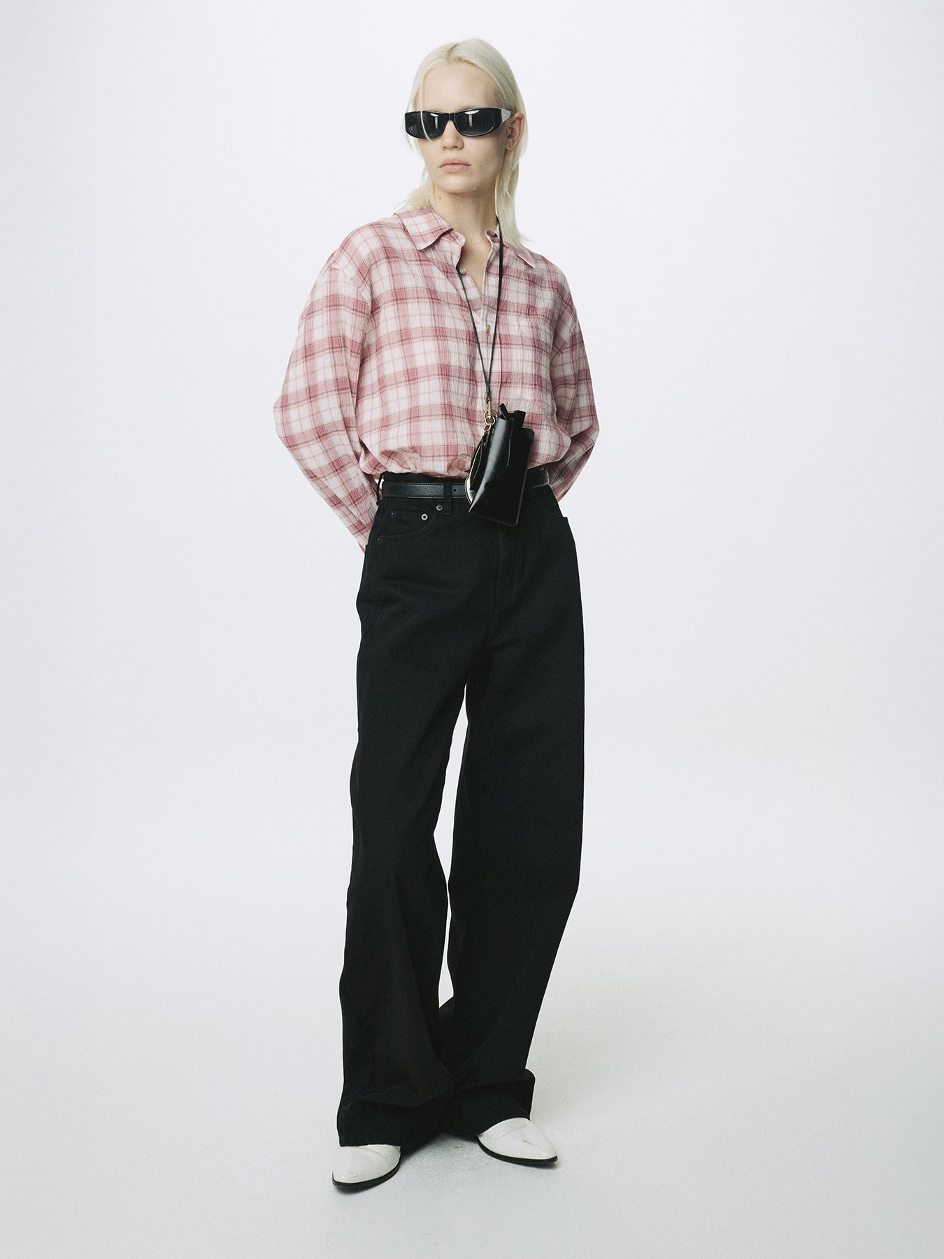 Tonywack - Raw-Cut Cotton Check Shirt (Pink Check) product image 5 | TRAB K-Fashion Australia