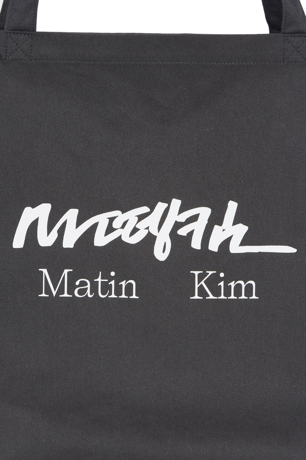 Matin Kim - Hangeul Big Logo Point Ecobag (Charcoal) product image 3 | TRAB K-Fashion Australia