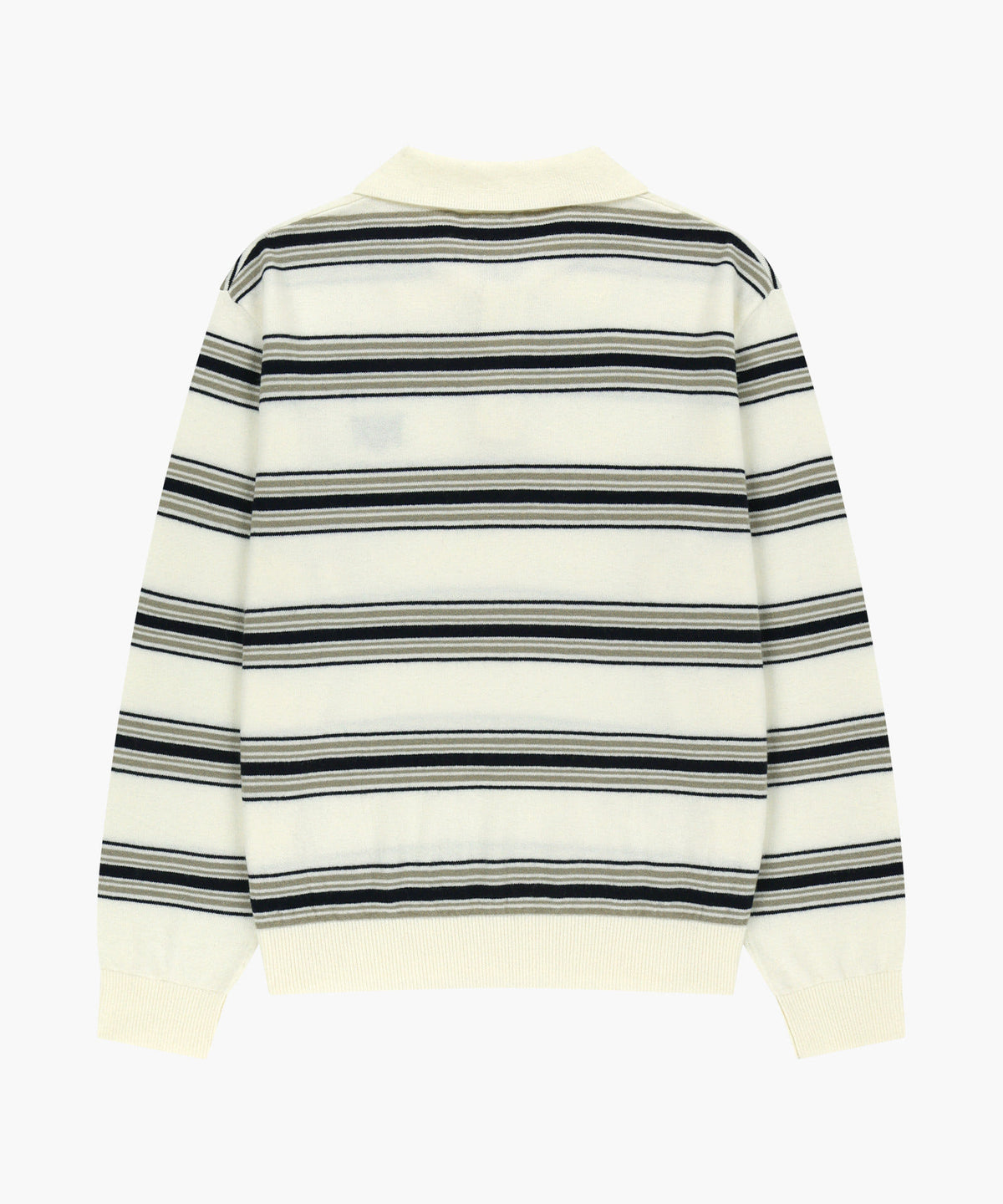 Marithe & Francois Girbaud - Small Classic Logo Multi Stripe Polo Knit (Ivory) product image 6 | TRAB K-Fashion Australia