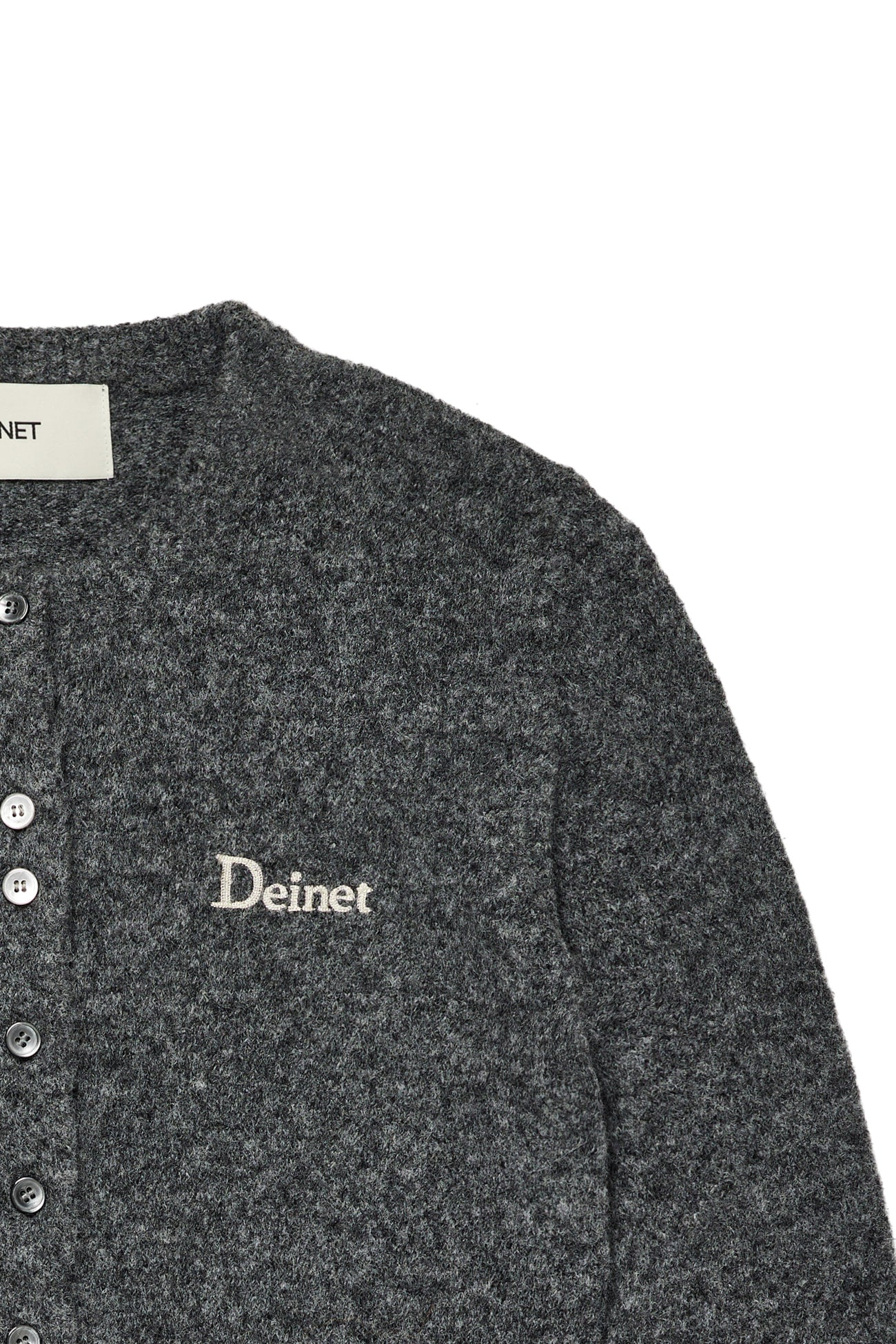 Deinet - Alpaca Round Knit Cardigan (Charcoal) product image 4 | TRAB K-Fashion Australia