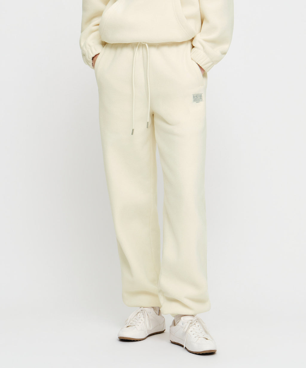 Marithe & Francois Girbaud - Classic Logo Fleece Joggers (Ivory) product image 1 | TRAB K-Fashion Australia