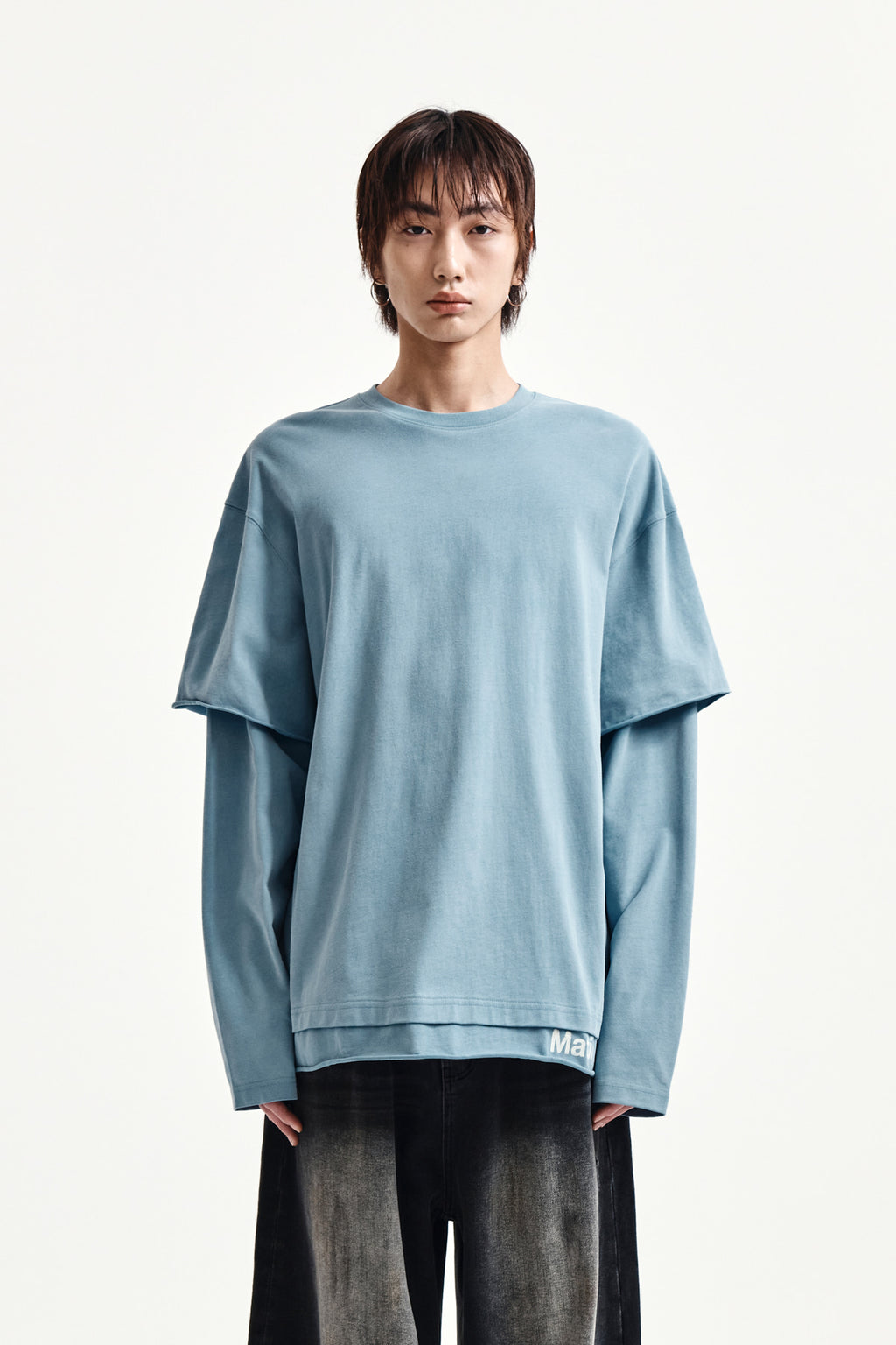 Matin Kim - Spray Effect Layered Top (Light Blue) product image 5 | TRAB K-Fashion Australia