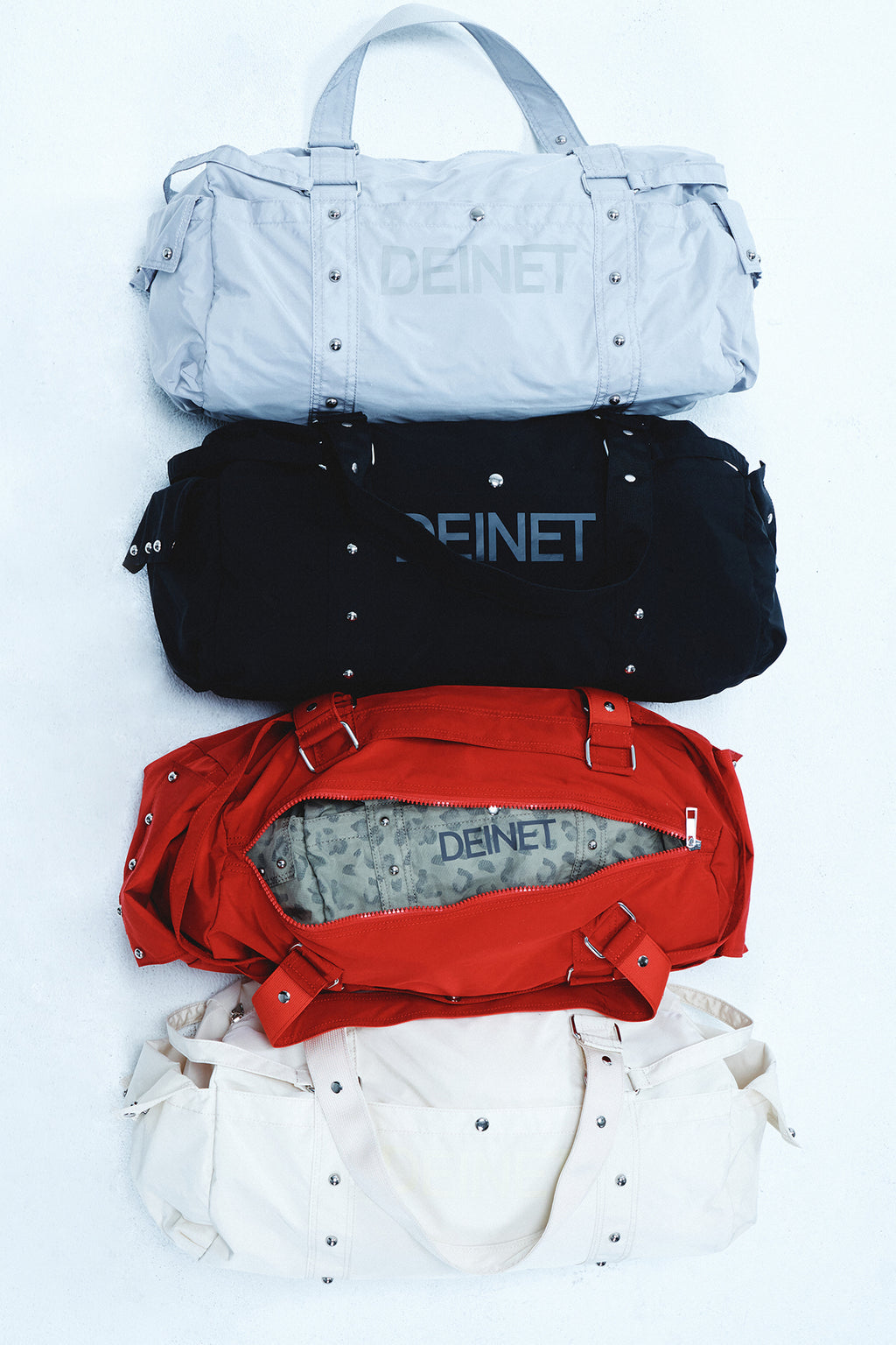 Deinet - Logo Leopard Duffle Mini Bag (Khaki) product image 1 | TRAB K-Fashion Australia