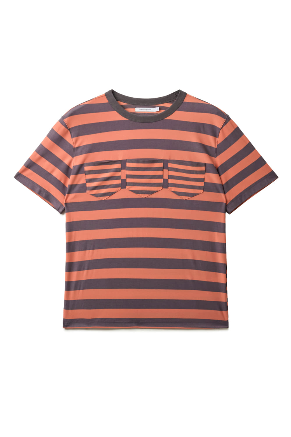 Hatchingroom - Triple Pocket Tee Stripe (Orange) product image 1 | TRAB K-Fashion Australia
