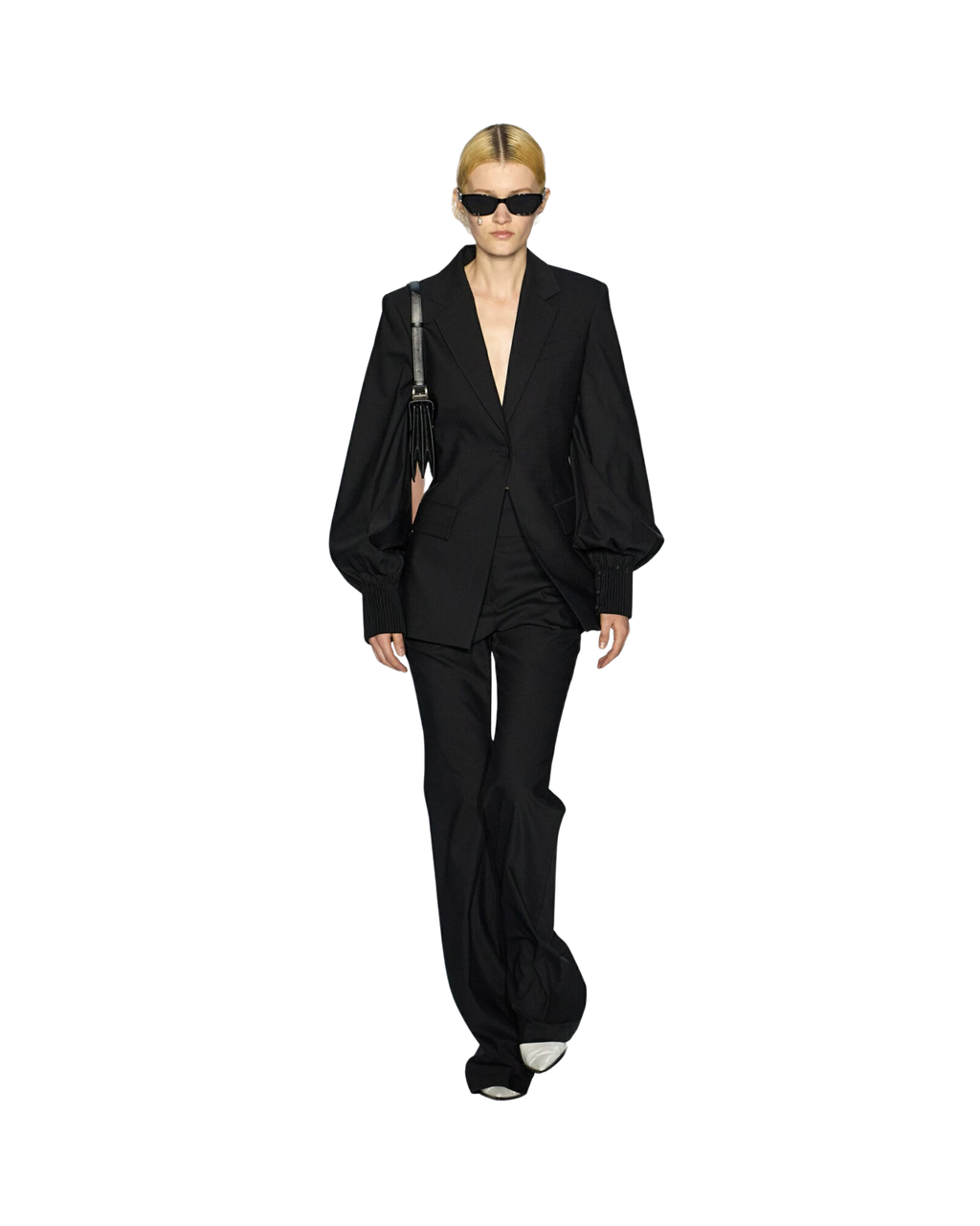 Kimhe Kim - Gathere Sleeve Wool-Blend Jacket (Black) product image 1 | TRAB K-Fashion Australia