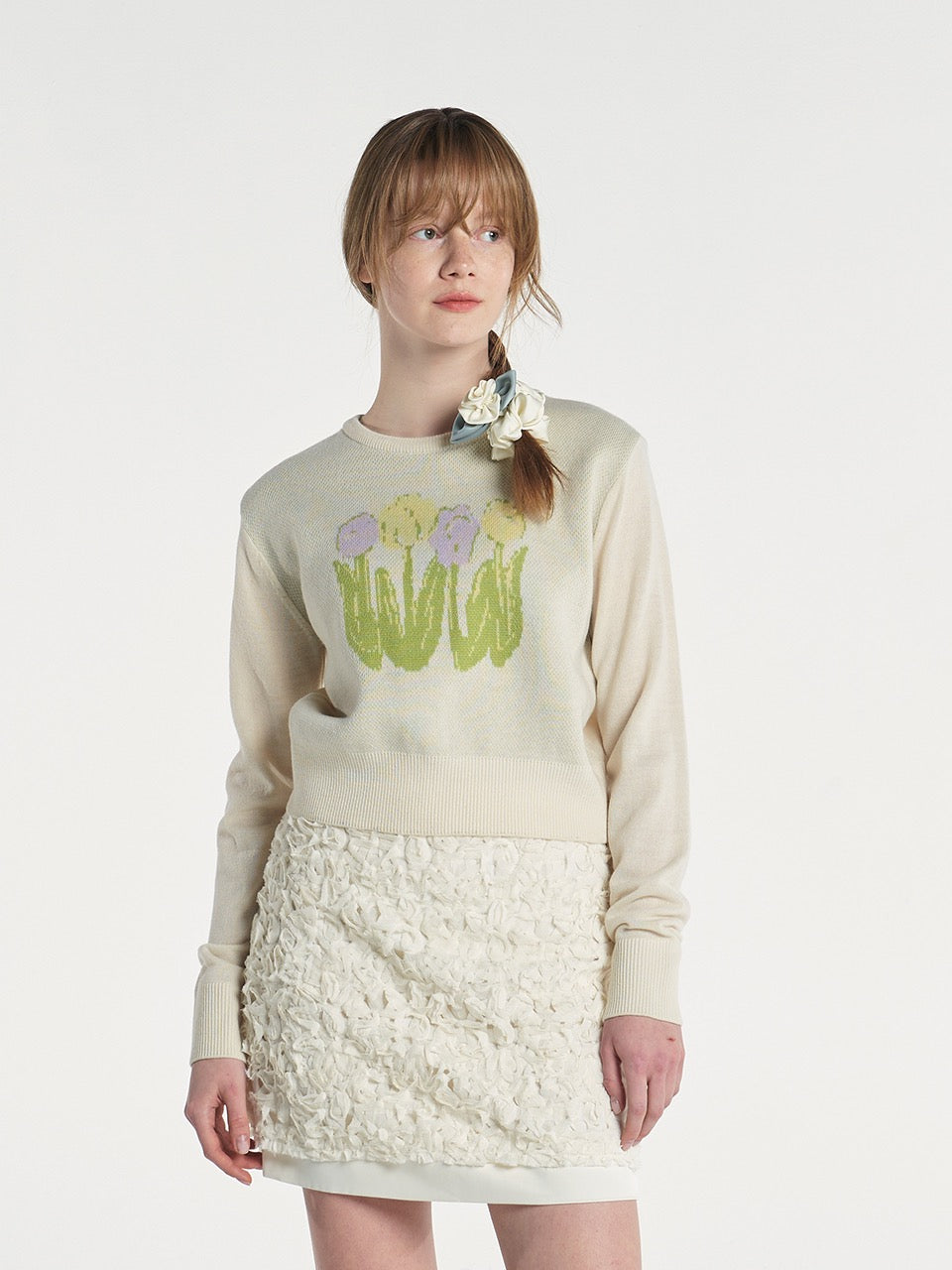 Margarin Fingers - Tulip Pullover (Cream) product image 1 | TRAB K-Fashion Australia