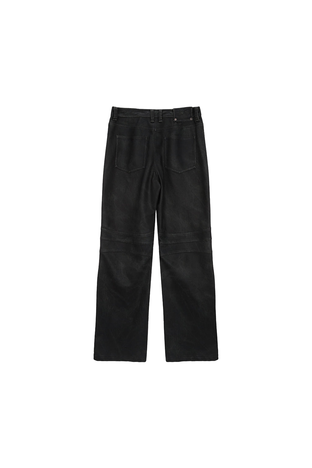 Matin Kim - Biker Detail Washed Leather Pants (Khaki) product image 2 | TRAB K-Fashion Australia