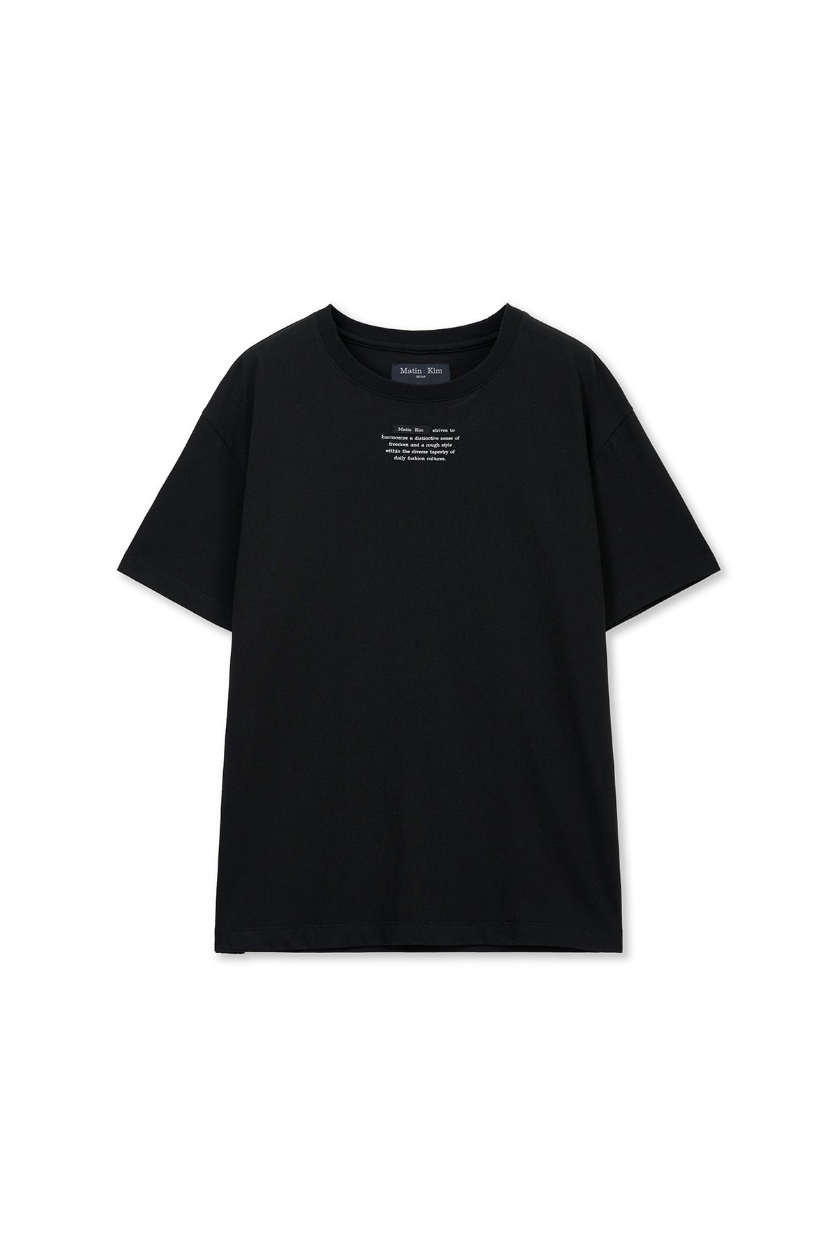 Matin Kim - Label Point Lettering Top (Black) product image 1 | TRAB K-Fashion Australia
