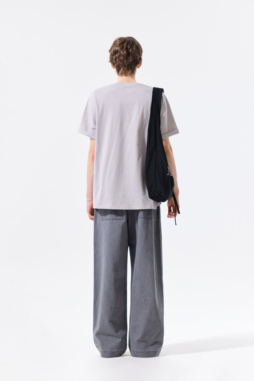 Matin Kim - Side Tab Washed Cotton Pants (Charcoal) product image 8 | TRAB K-Fashion Australia