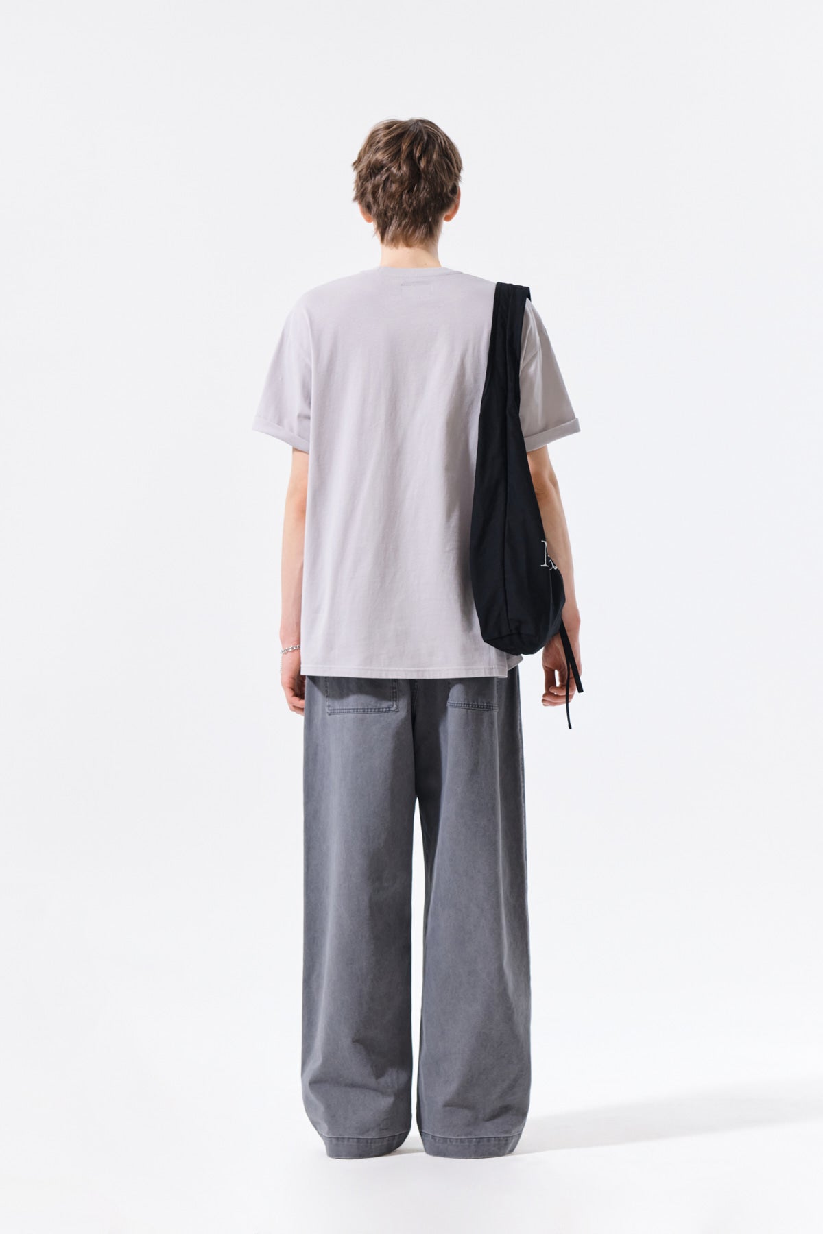 Matin Kim - Side Tab Washed Cotton Pants (Charcoal) product image 8 | TRAB K-Fashion Australia