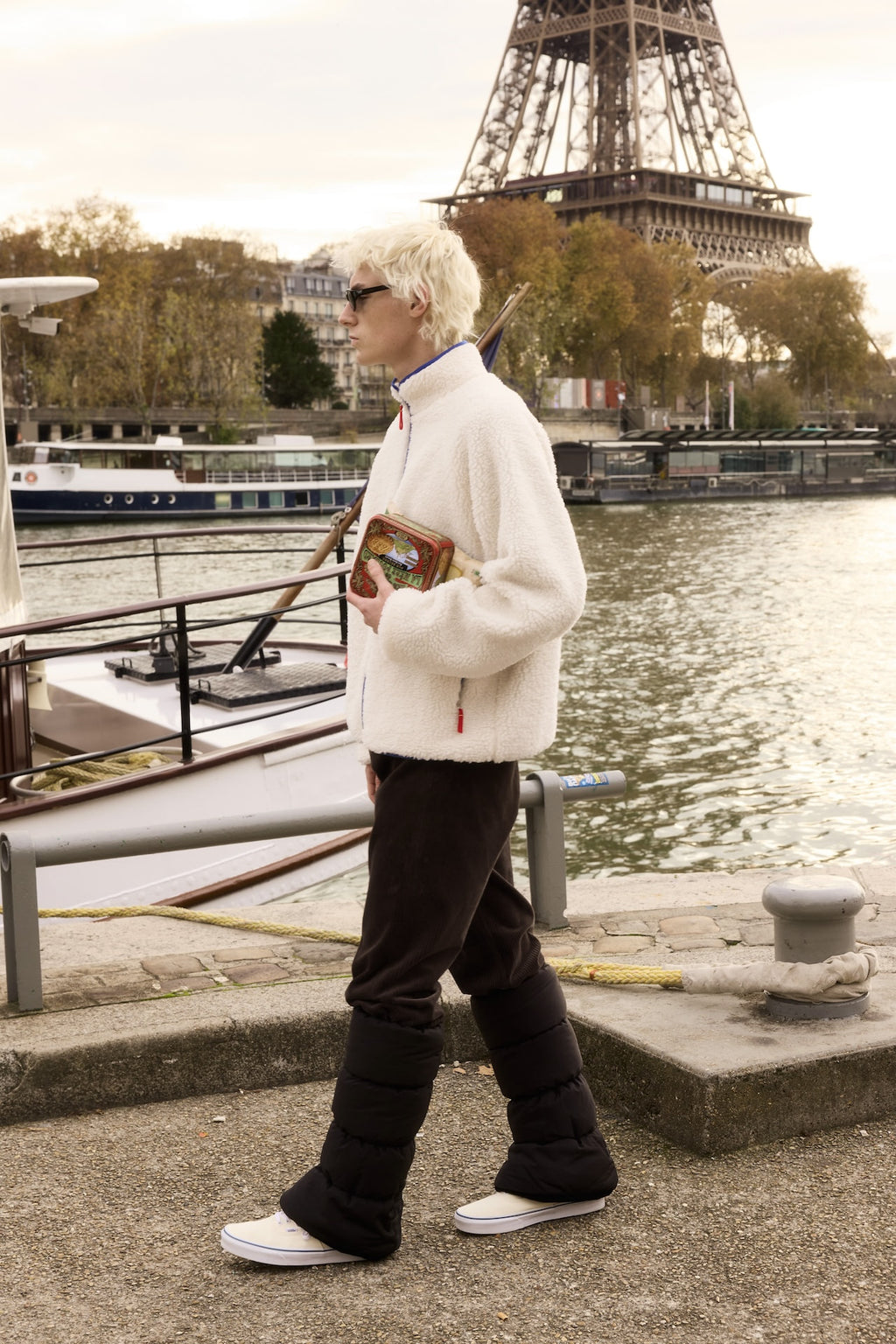 STU - Fleece Zip-Up Jacket In (Ivory) product image 10 | TRAB K-Fashion Australia