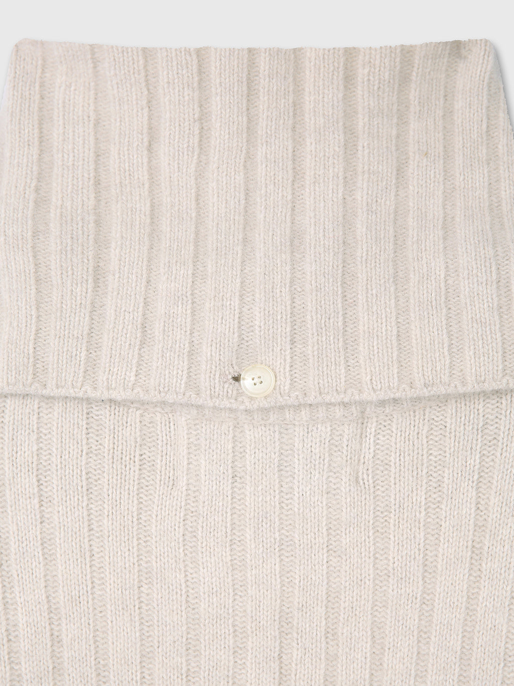 Tonywack - Superfine Merino Wool Tube Scarf Attaced Ribbed Sweater (Ecru) product image 13 | TRAB K-Fashion Australia