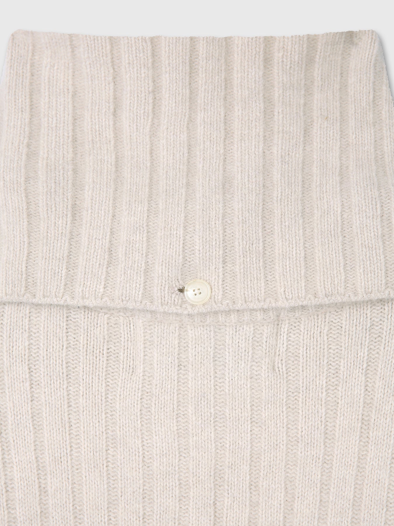 Tonywack - Superfine Merino Wool Tube Scarf Attaced Ribbed Sweater (Ecru) product image 13 | TRAB K-Fashion Australia