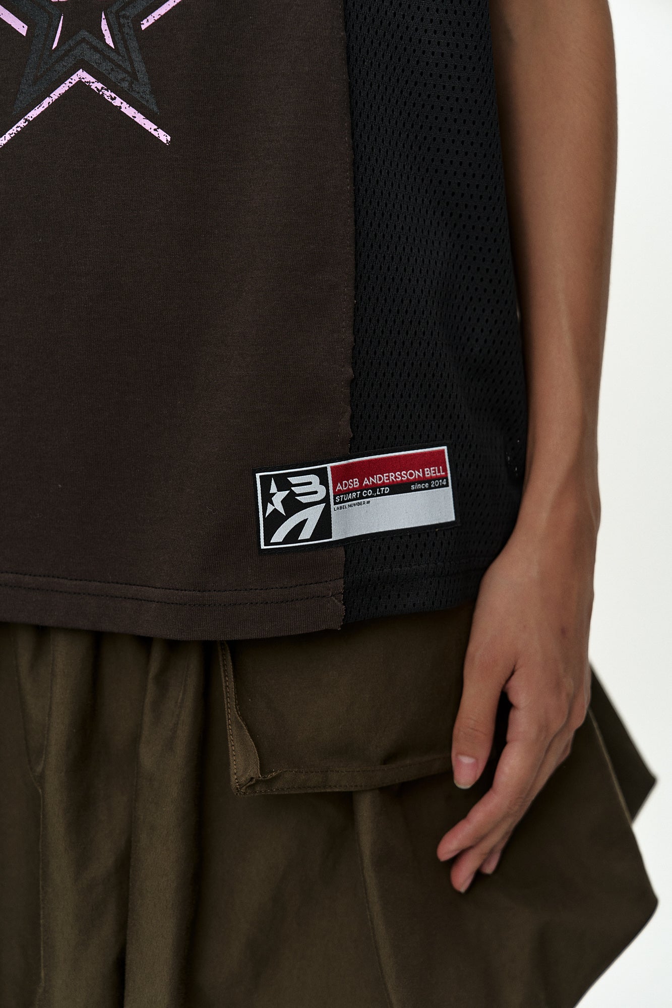 Andersson Bell - Basketball Jersey Layered Roll Up T-Shirt (Black/Brown) product image 5 | TRAB K-Fashion Australia
