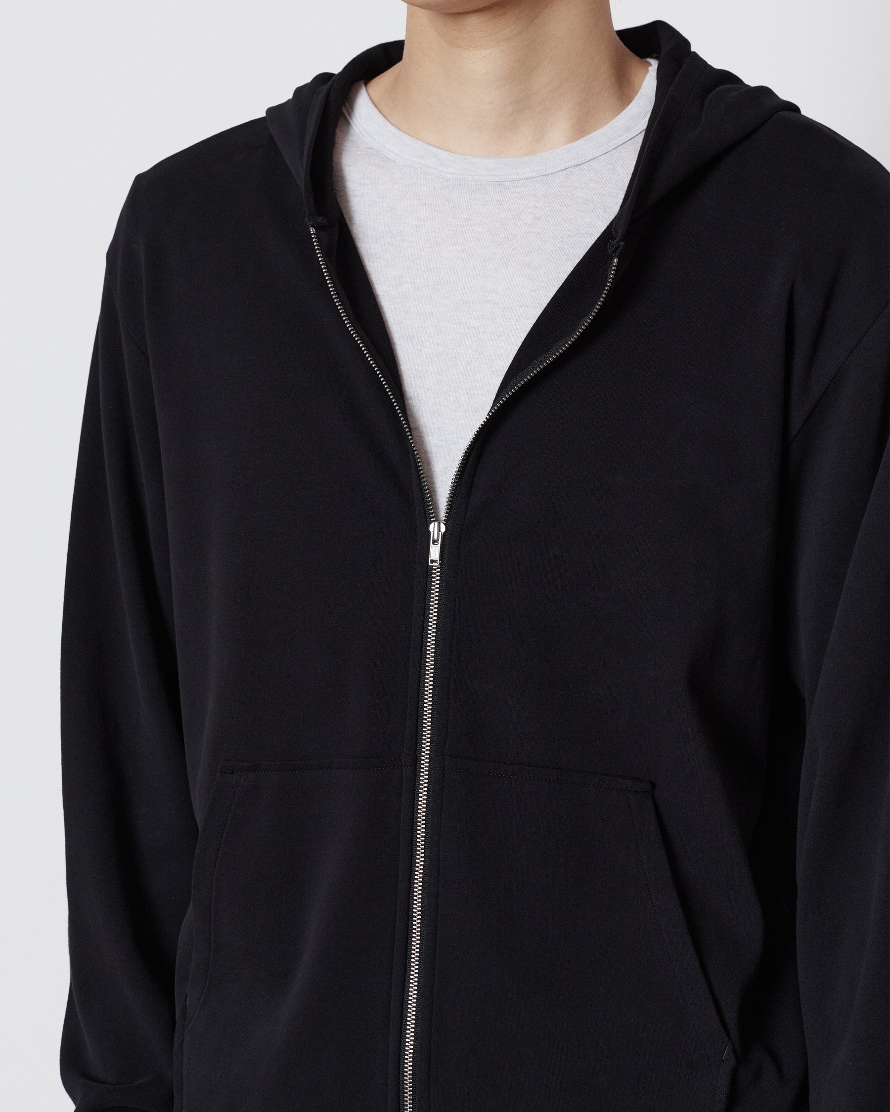Brownyard - Smooth Jersey Hood Zip Up (Black) product image 4 | TRAB K-Fashion Australia