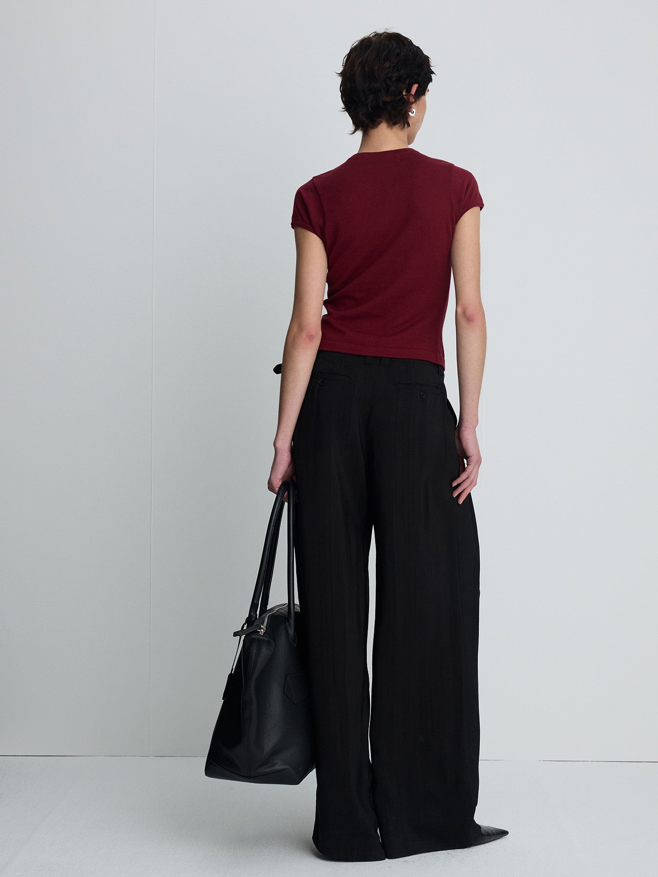 Tonywack - Silk Cotton Cap Sleeve Cardigan (Red) product image 2 | TRAB K-Fashion Australia