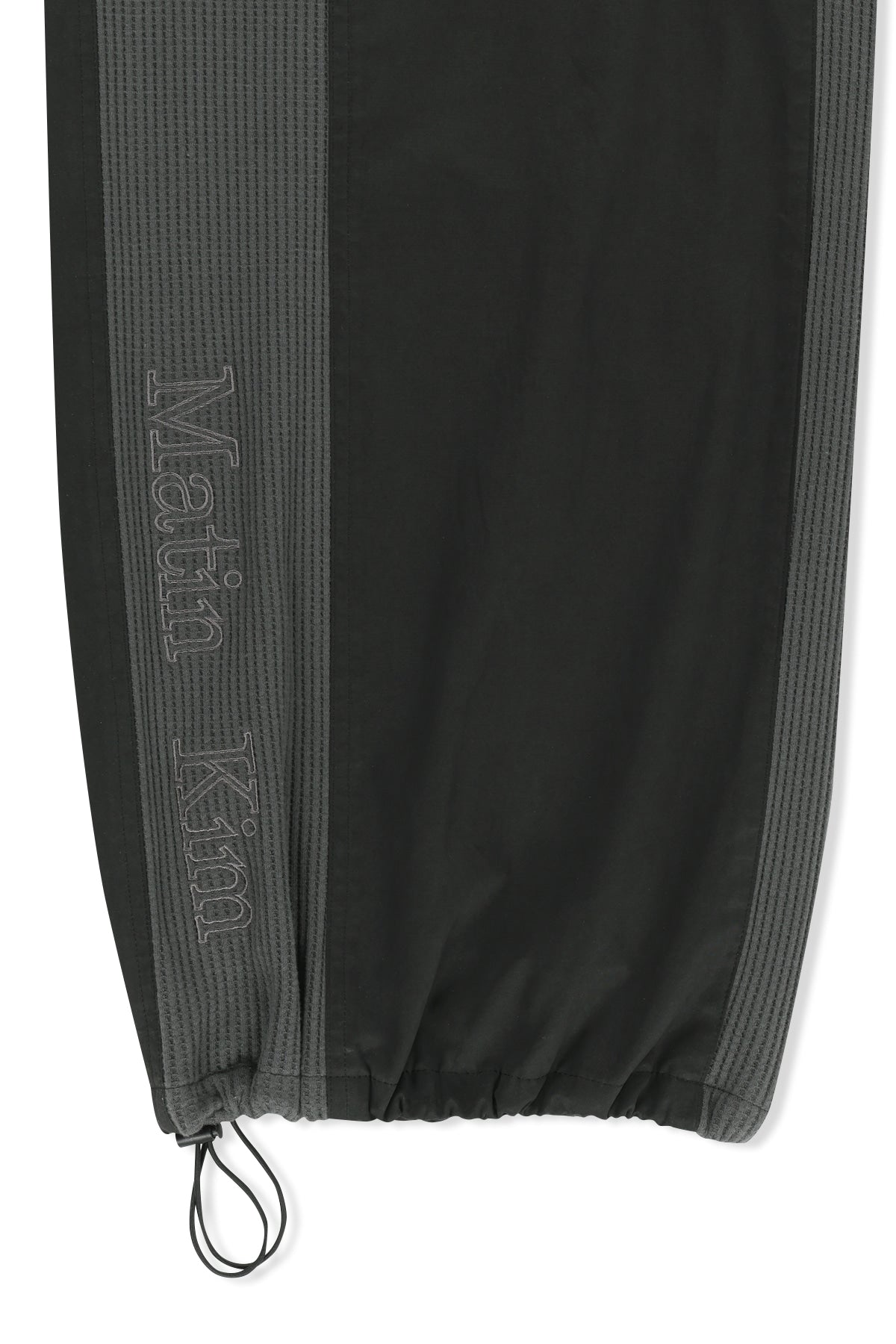 Matin Kim - Waffle Color Block Track Pants (Black) product image 5 | TRAB K-Fashion Australia