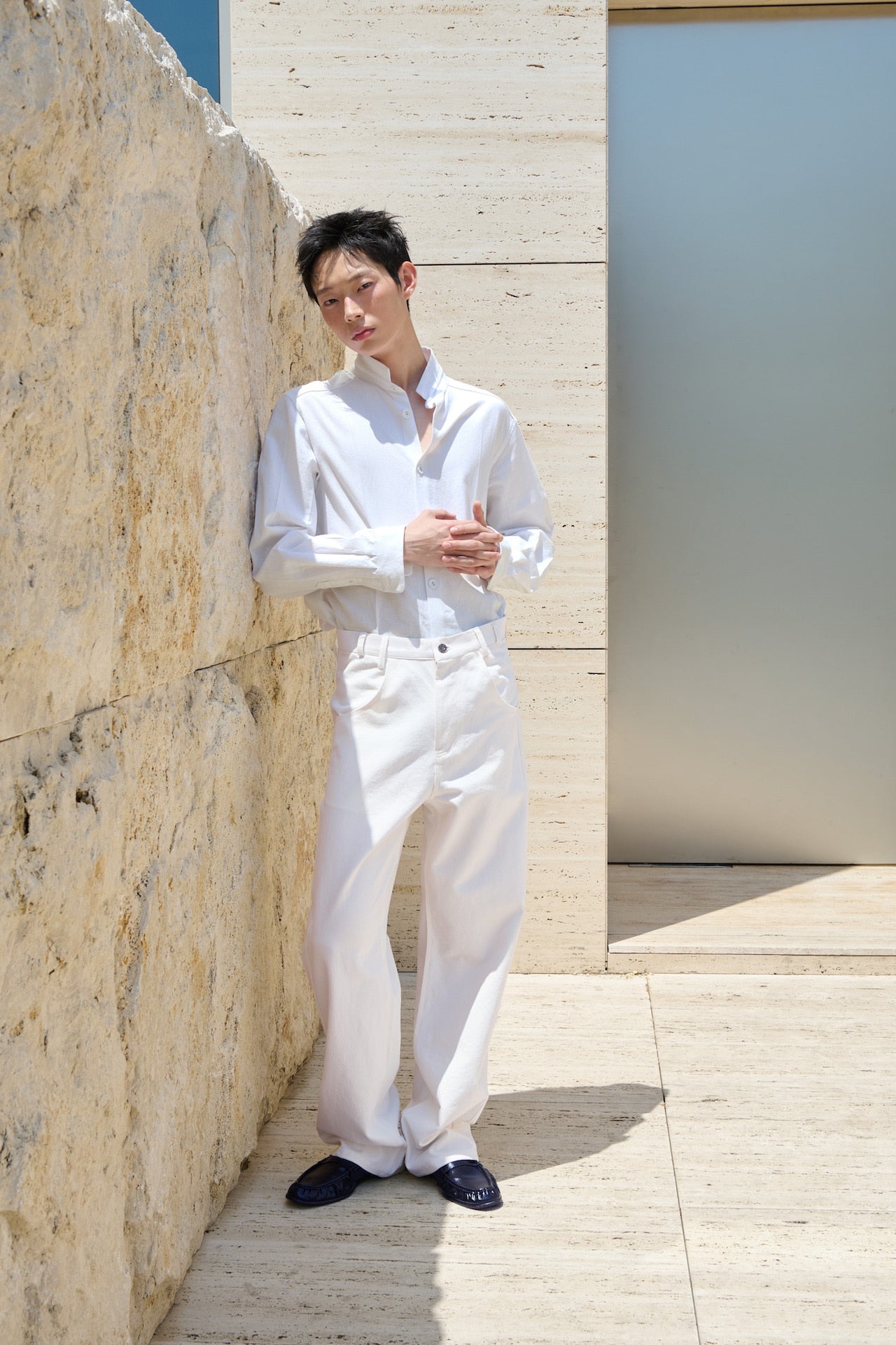 STU - Double Side Line Pants (White) product image 1 | TRAB K-Fashion Australia
