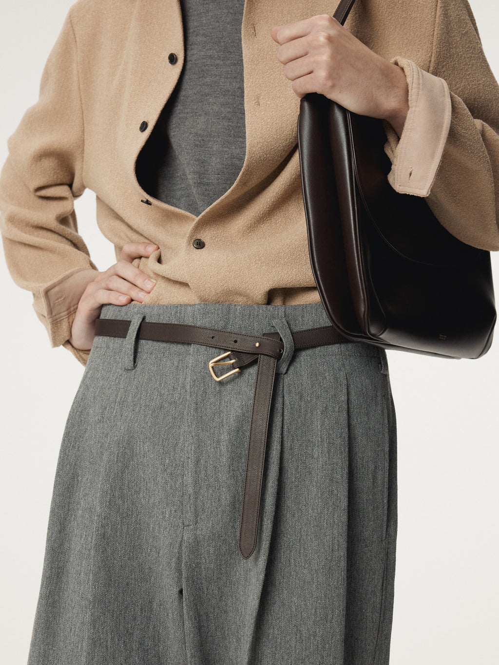 Recto - Wool Tweed Soft Shirt (Beige) product image 7 | TRAB K-Fashion Australia