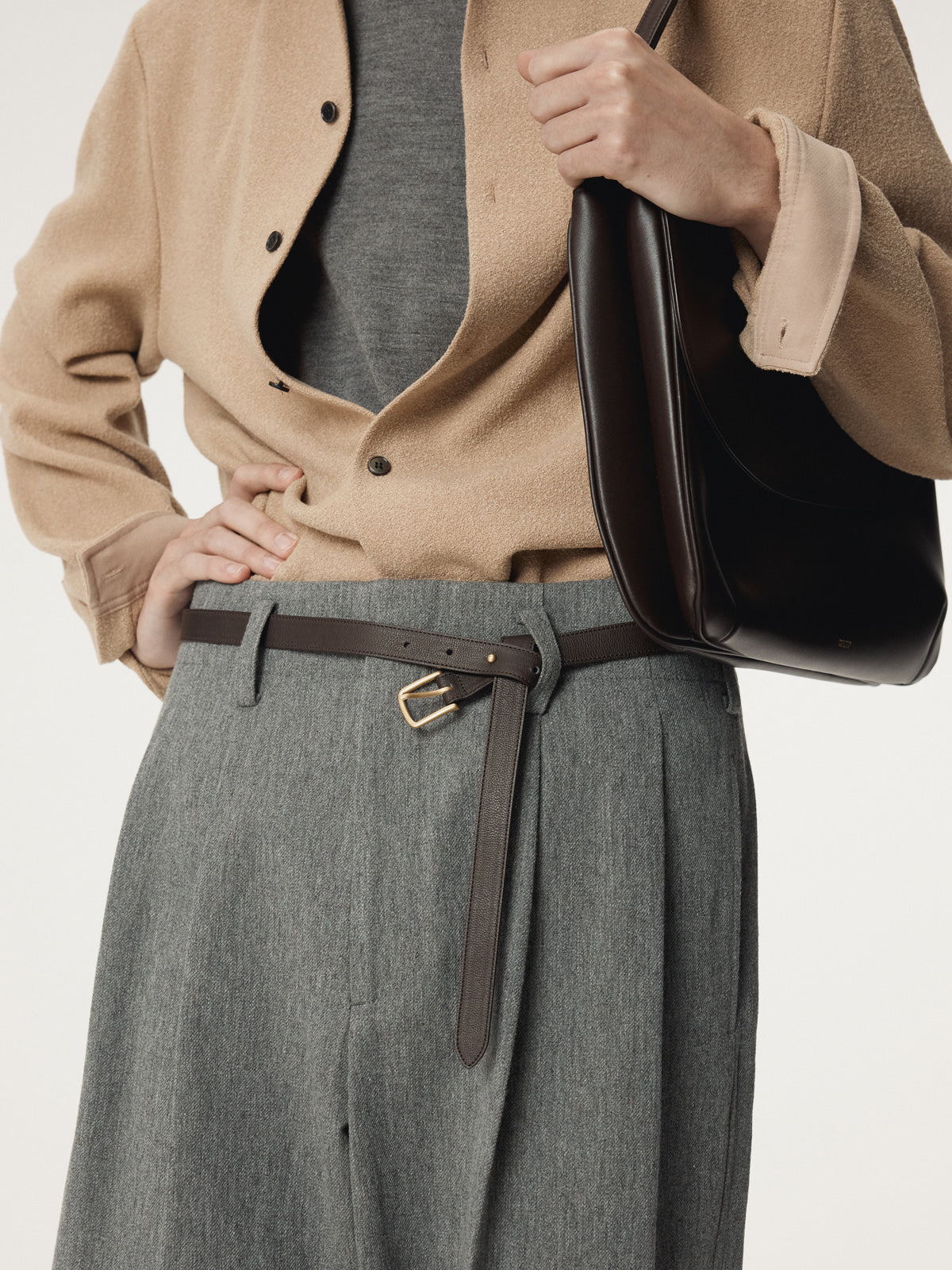 Recto - Wool Tweed Soft Shirt (Beige) product image 7 | TRAB K-Fashion Australia