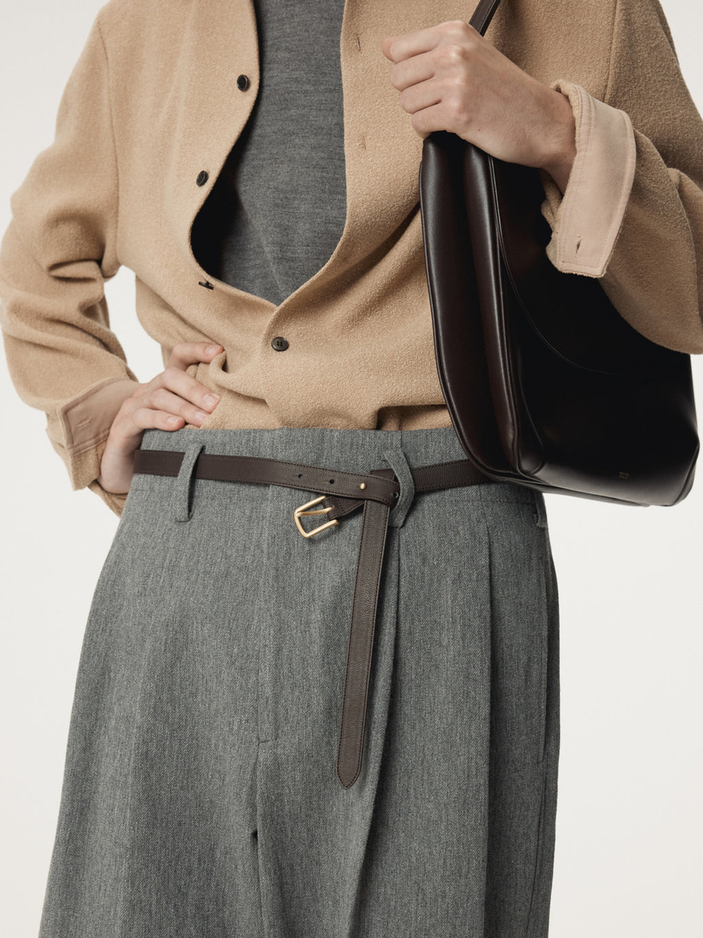 Recto - Wool Tweed Soft Shirt (Beige) product image 7 | TRAB K-Fashion Australia