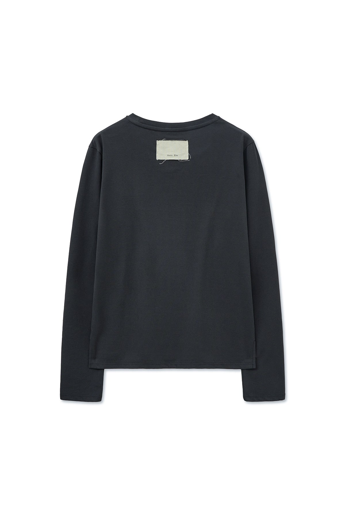 Matin Kim - Lettering Graphic Long Sleeve Top (Charcoal) product image 5 | TRAB K-Fashion Australia