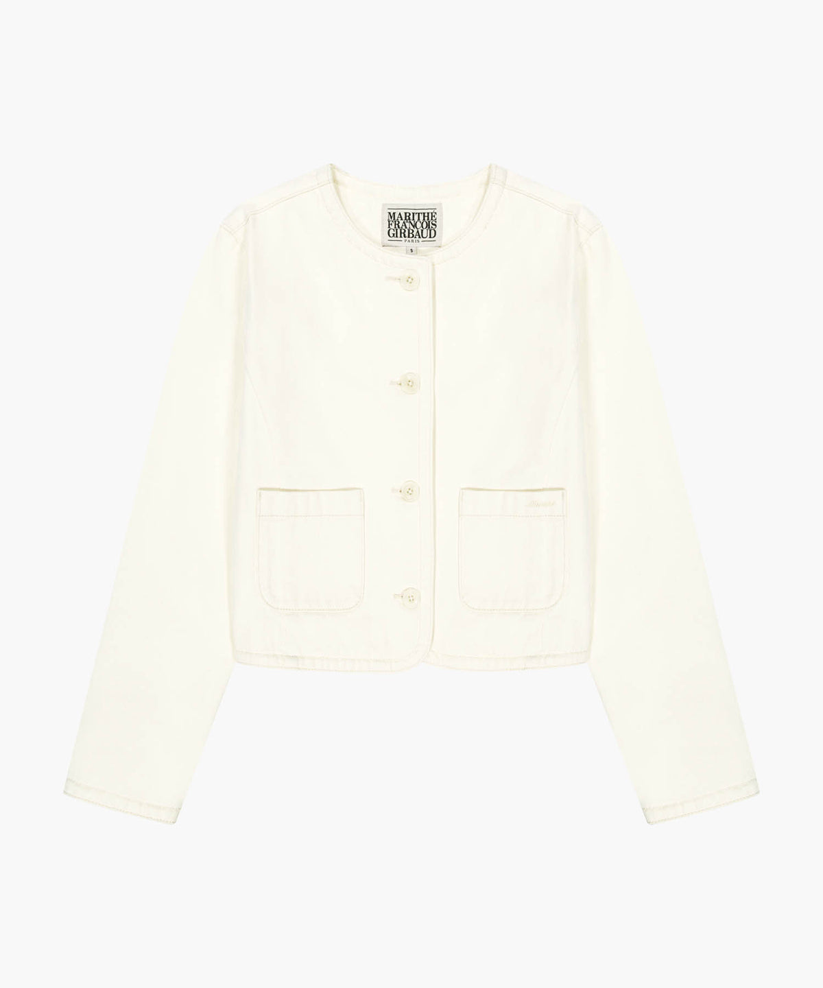 Marithe & Francois Girbaud - Round Neck Denim Jacket (Ecru) product image 5 | TRAB K-Fashion Australia