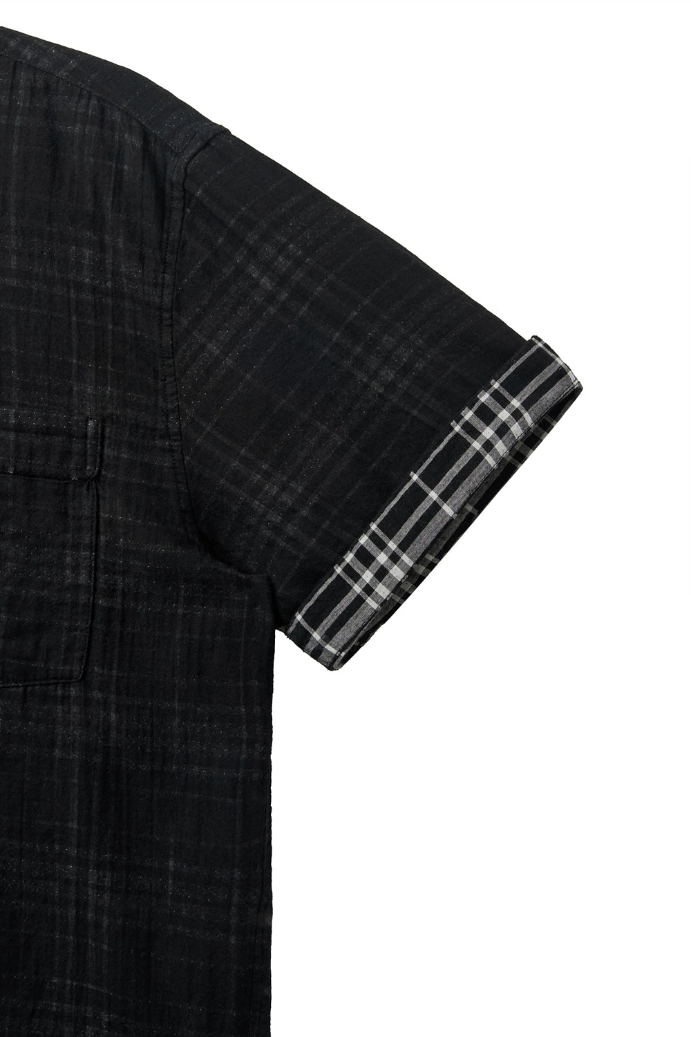 Hatchingroom - Shadow Check Shirt Tartan Check (Black) product image 6 | TRAB K-Fashion Australia