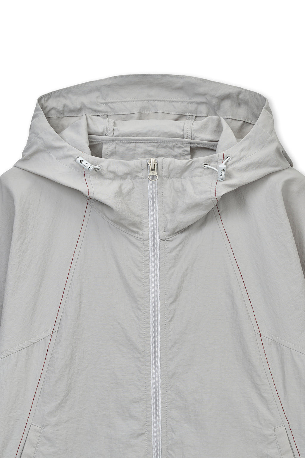 Matin Kim - Cropped Back Logo Hoody Wind Breaker (Light Beige) product image 3 | TRAB K-Fashion Australia