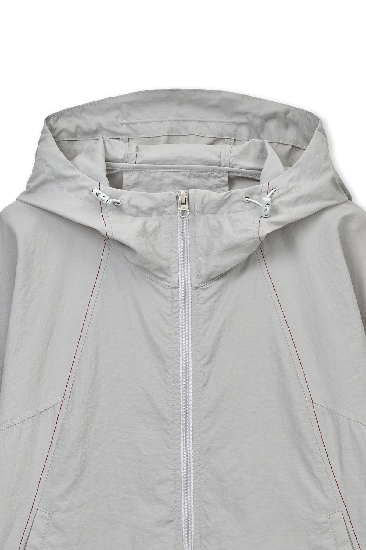Matin Kim - Cropped Back Logo Hoody Wind Breaker (Light Beige) product image 3 | TRAB K-Fashion Australia