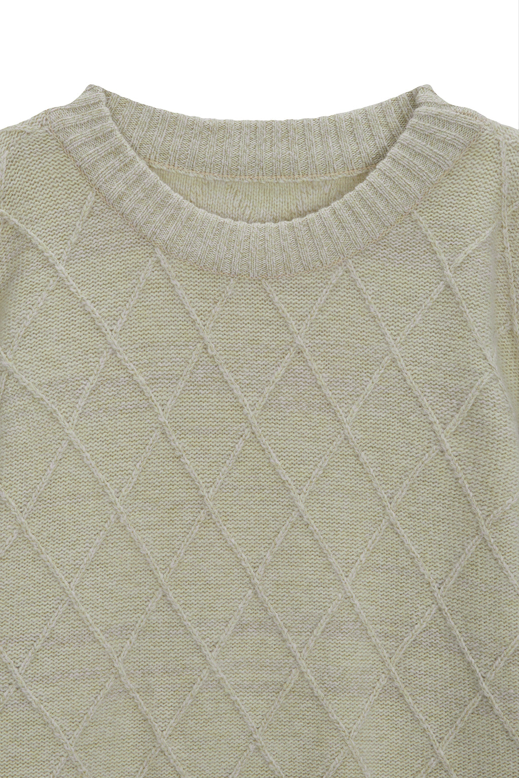 Matin Kim - Arm Patch Knit Pullover (Light Green) product image 3 | TRAB K-Fashion Australia