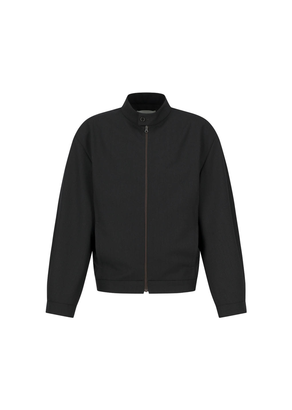 Amomento - Wool Stripe Zip-up Jumper (Black) product image 5 | TRAB K-Fashion Australia