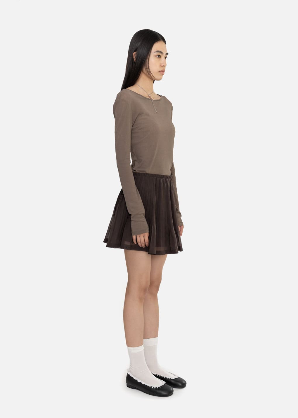 Amomento - Round T-shirt (Brown) product image 3 | TRAB K-Fashion Australia