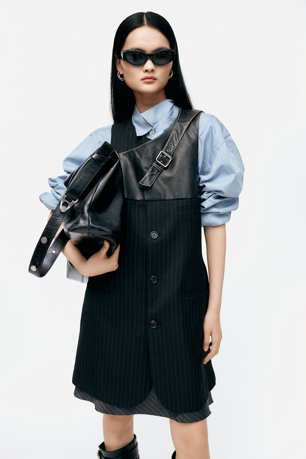 Andersson Bell - Blazer Cut Sleeveless Dress (Black) product image 4 | TRAB K-Fashion Australia