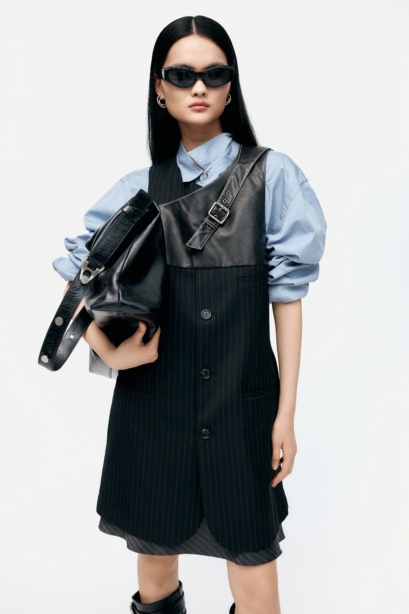 Andersson Bell - Blazer Cut Sleeveless Dress (Black) product image 4 | TRAB K-Fashion Australia