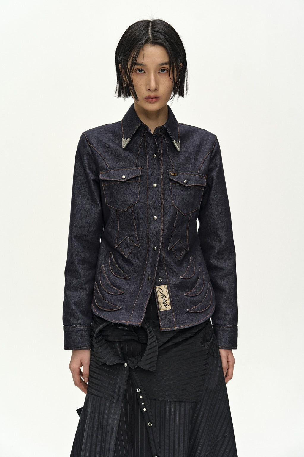 Andersson Bell - Western Patched Shirt (indigo) (Indigo) product image 5 | TRAB K-Fashion Australia