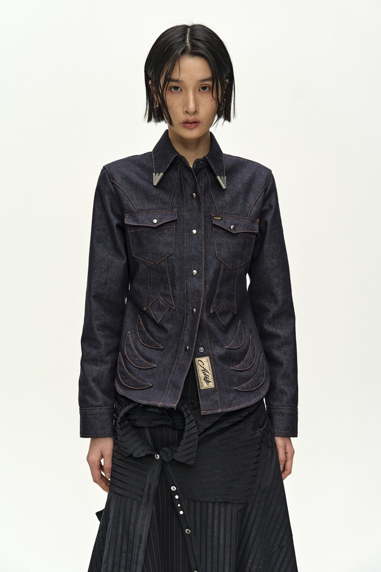 Andersson Bell - Western Patched Shirt (indigo) (Indigo) product image 5 | TRAB K-Fashion Australia