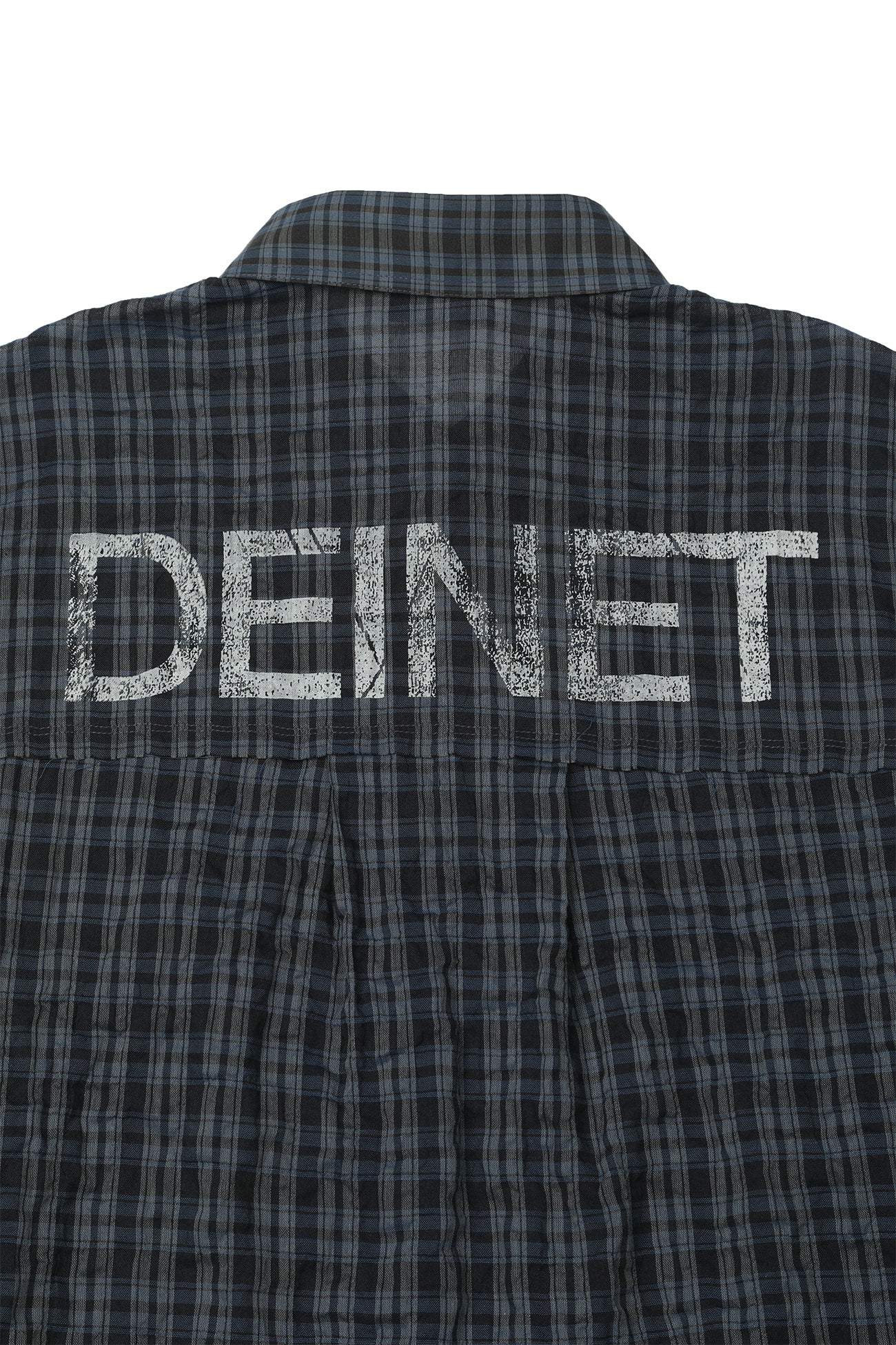 Deinet - Checkered Point Overfit Shirt (Navy) product image 13 | TRAB K-Fashion Australia