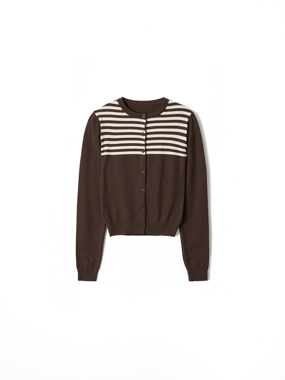 Kijun - Stripe Knit Cardigan (Brown) product image 9 | TRAB K-Fashion Australia
